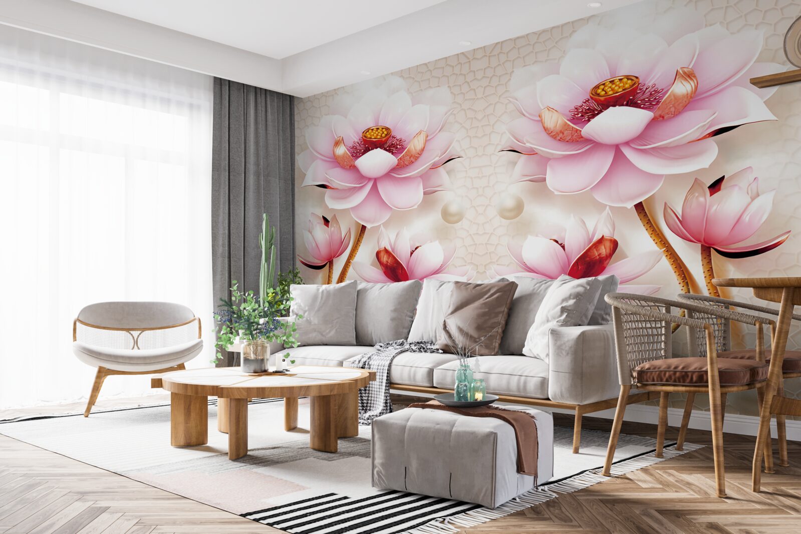 Fototapet locuitori ai mării și plante rare