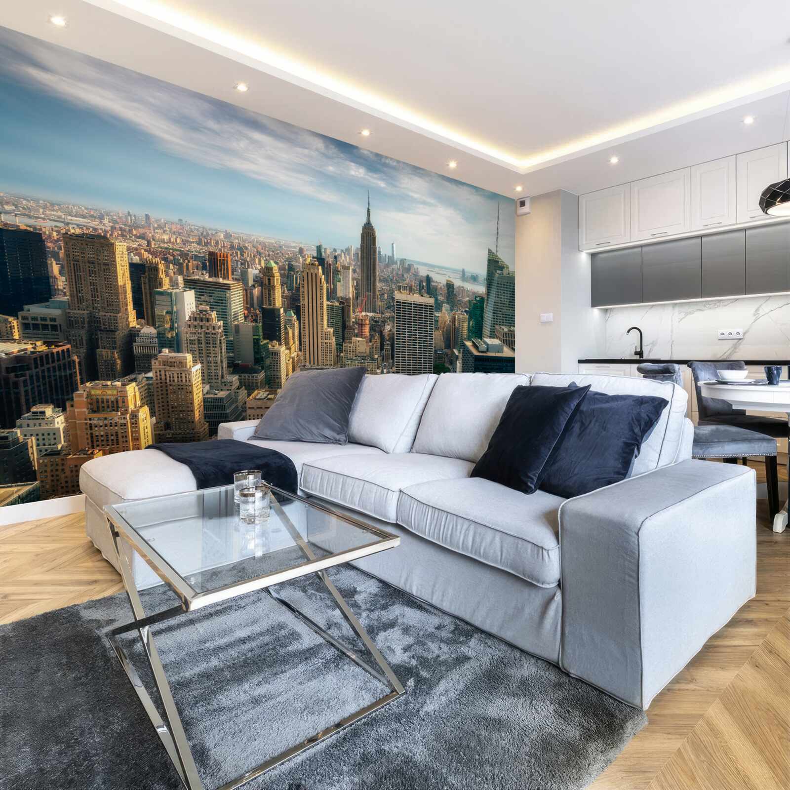 Fototapet construcția empire state este în plină desfășurare