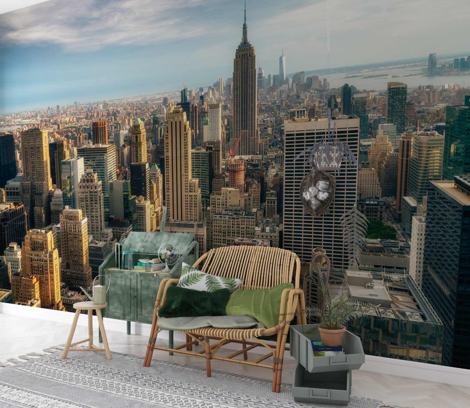 Fototapet construcția empire state este în plină desfășurare