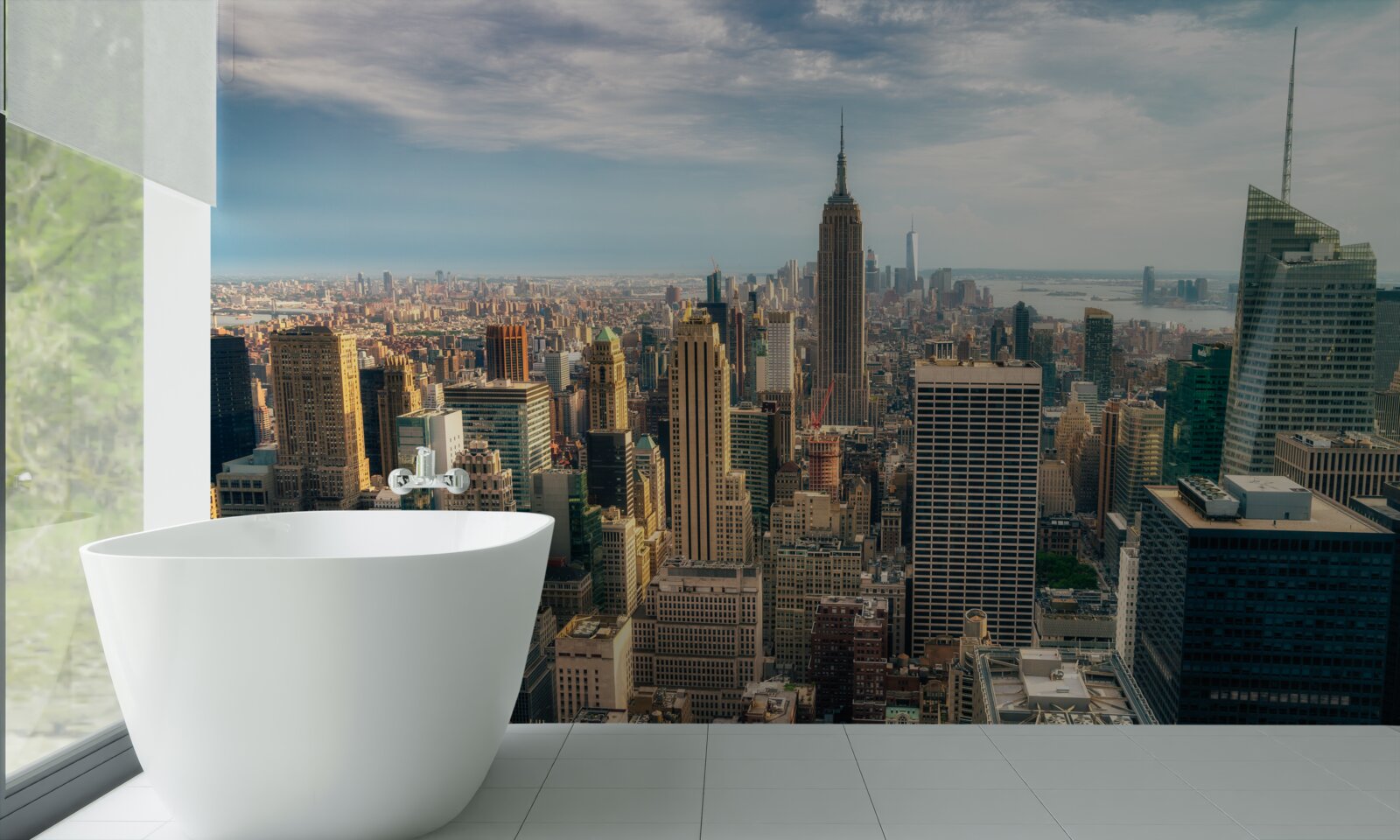 Fototapet construcția empire state este în plină desfășurare