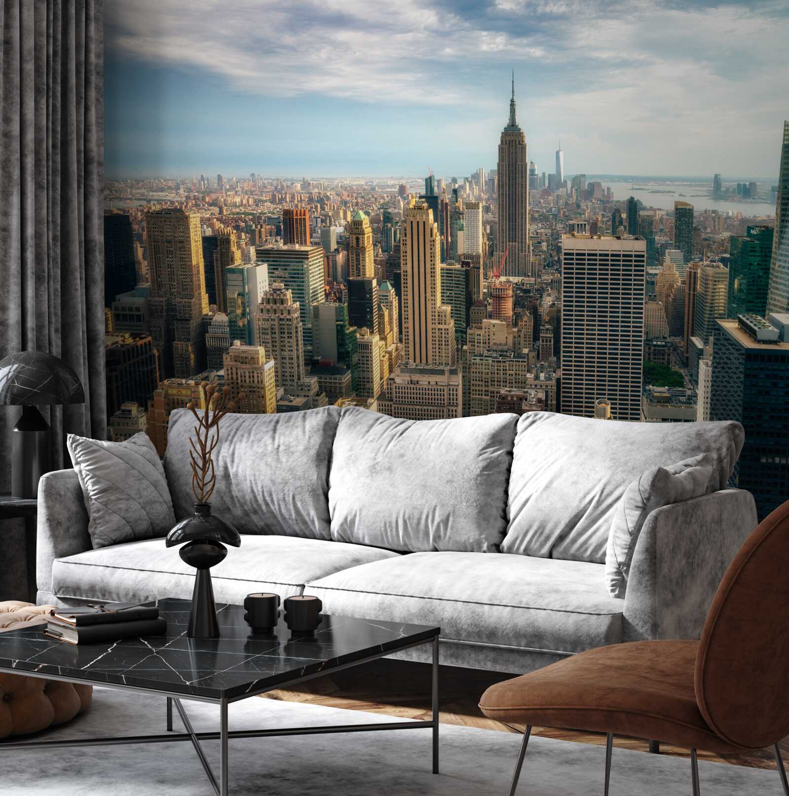 Fototapet construcția empire state este în plină desfășurare