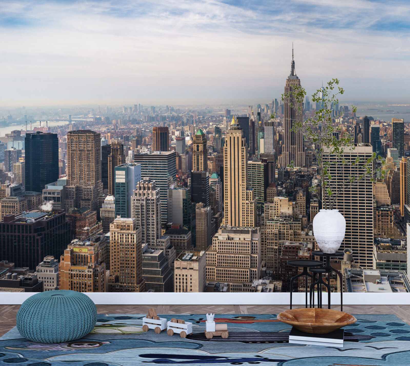 Fototapet vedere de ansamblu a manhattanului