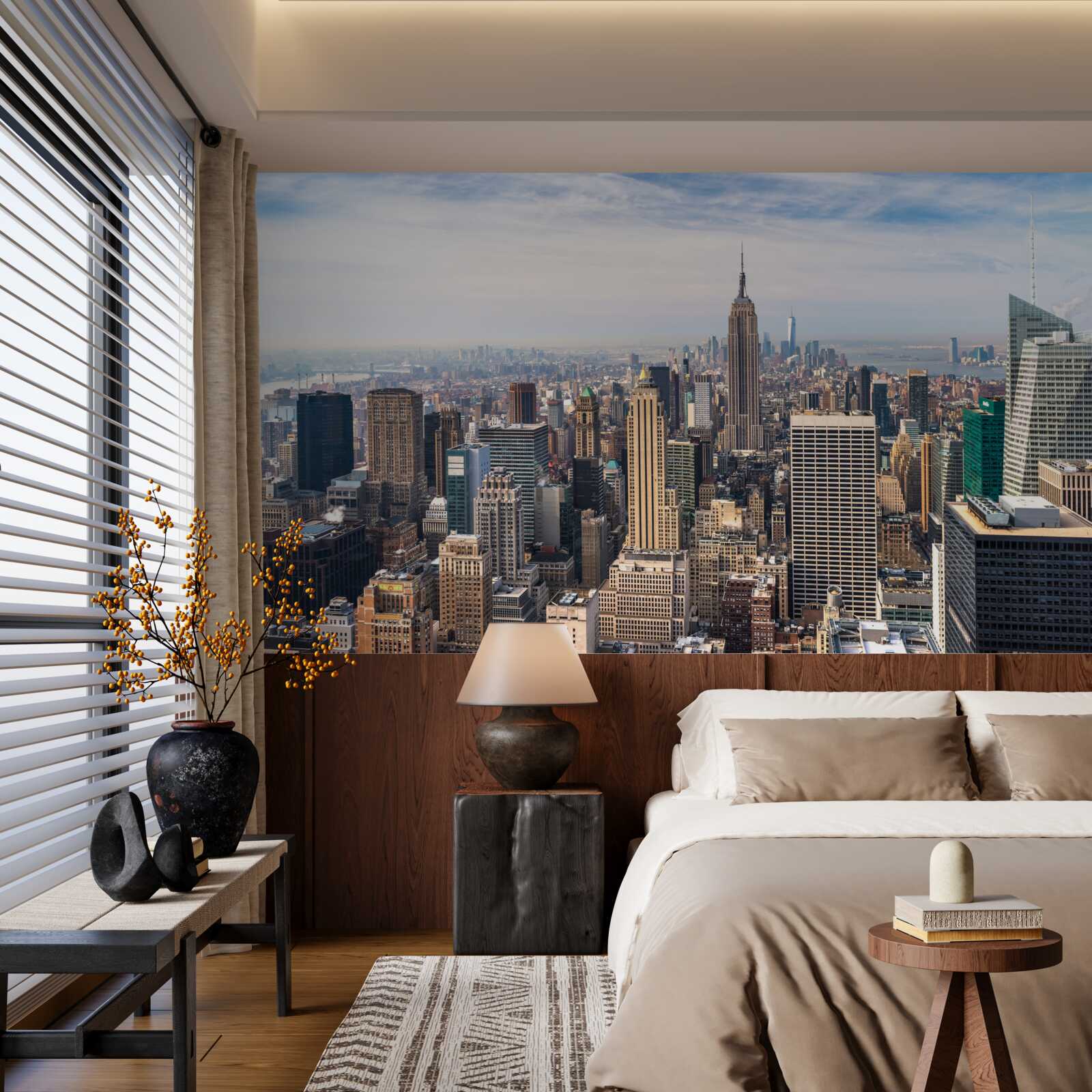 Fototapet vedere de ansamblu a manhattanului