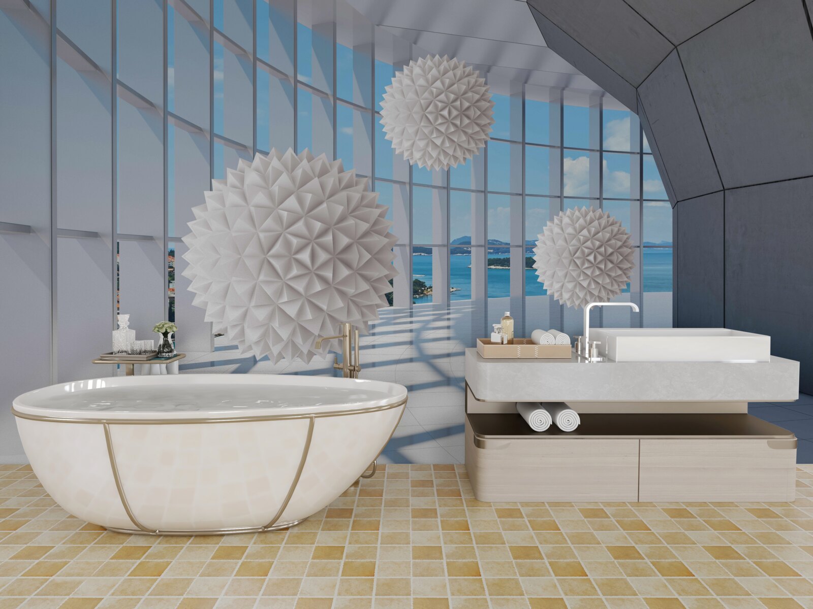 Fototapet bile de ac în pasajul vizual