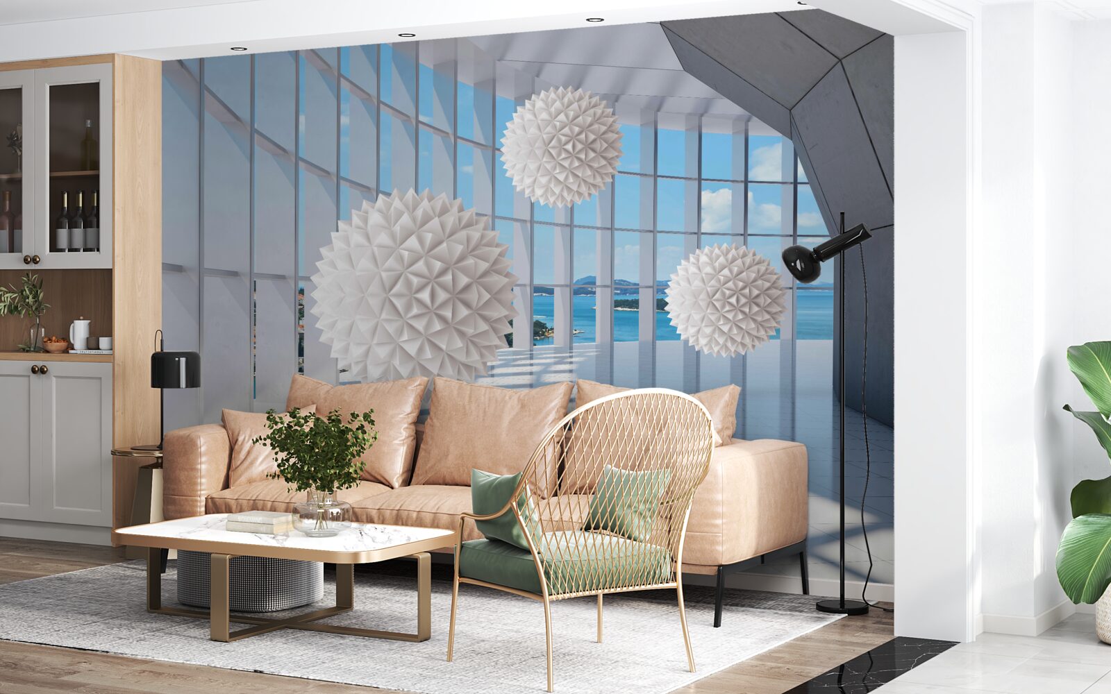 Fototapet bile de ac în pasajul vizual