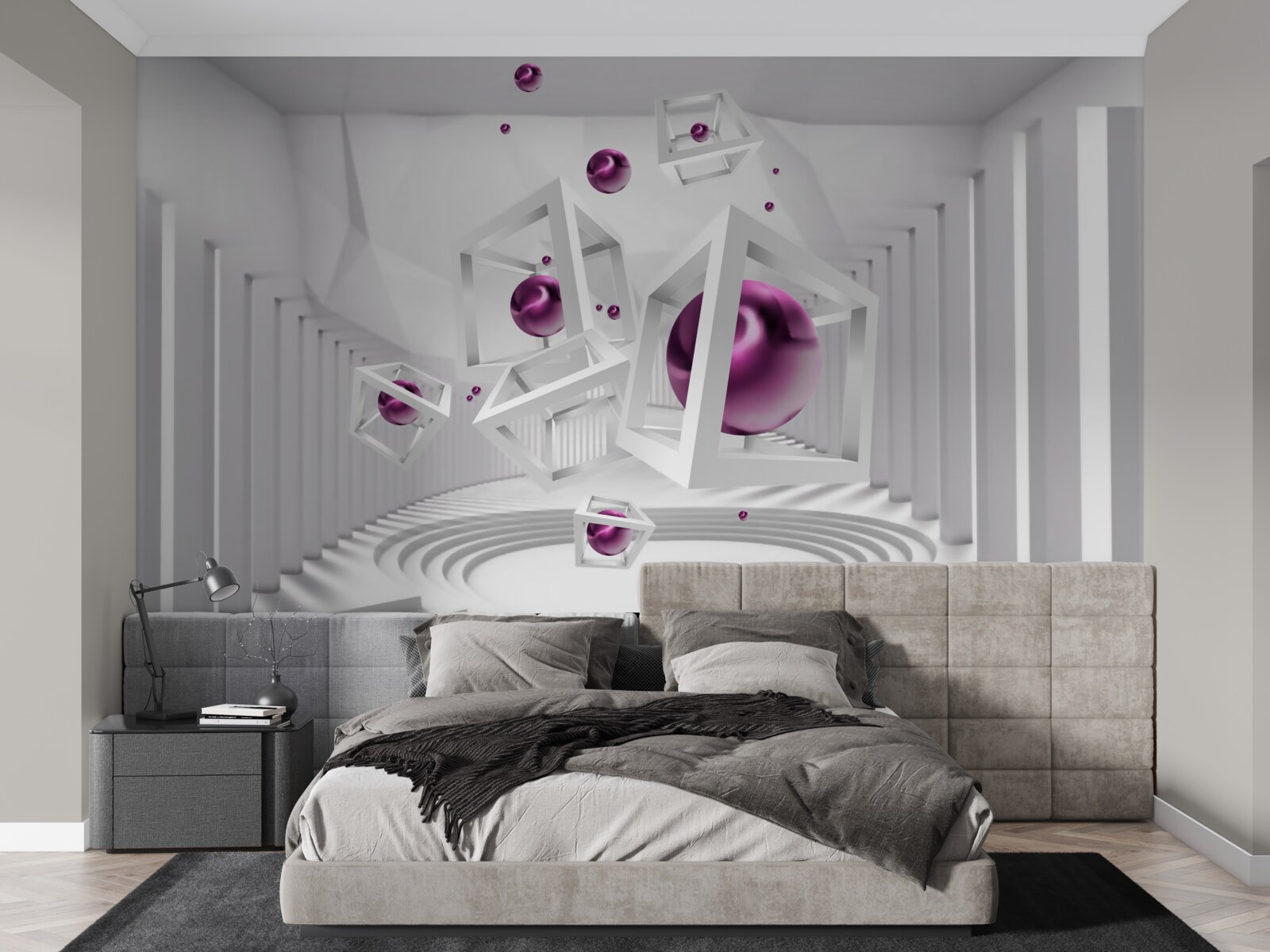 Fototapet forme geometrice și scări în conceptul de abstractizare