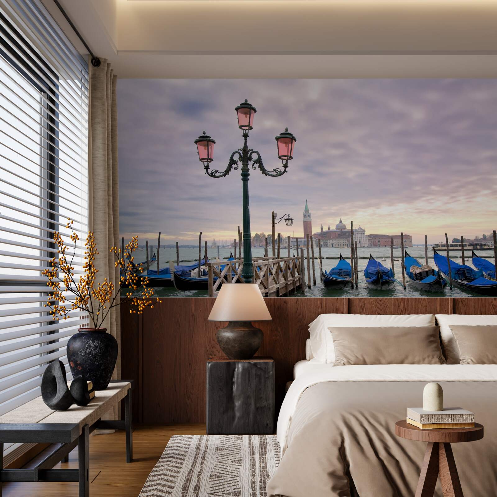 Fototapet gondole venețiene pe chei