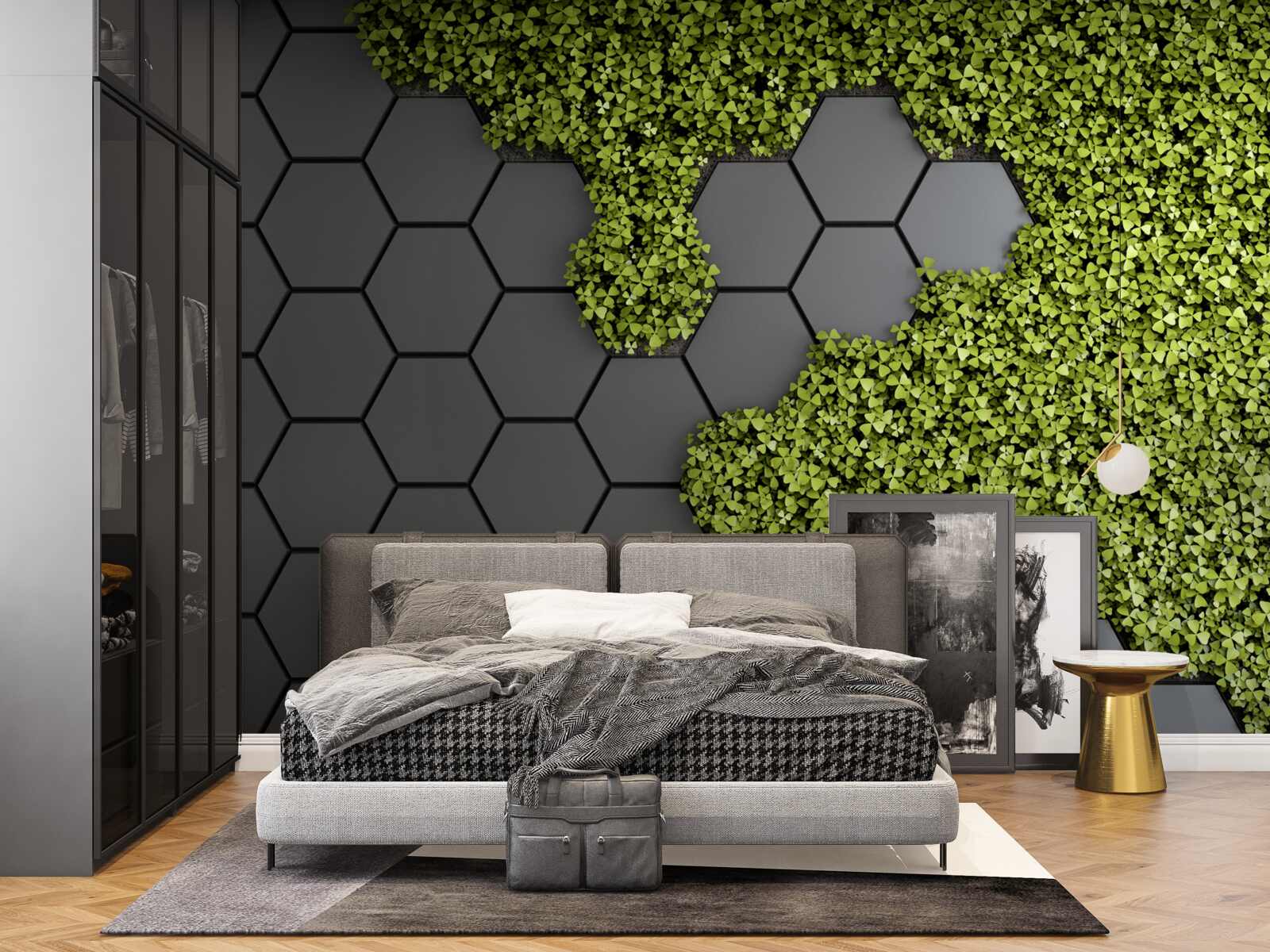 Fototapet piatra este acoperită cu mușchi verde