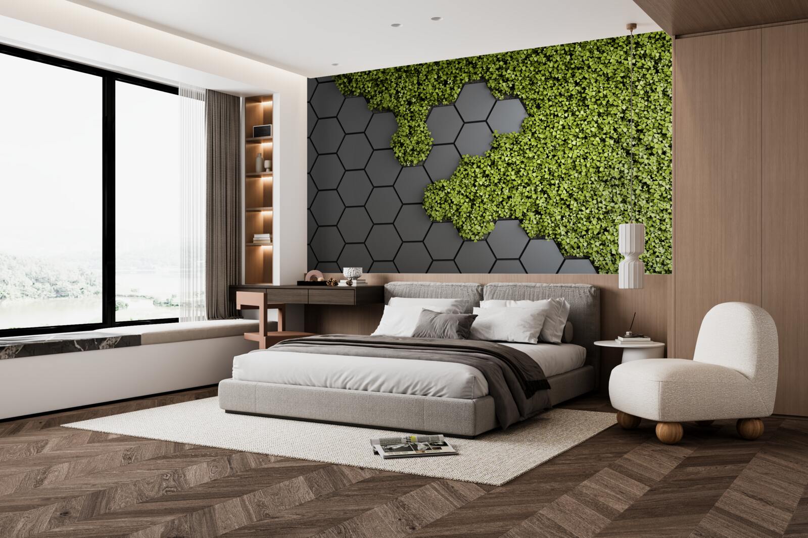 Fototapet piatra este acoperită cu mușchi verde