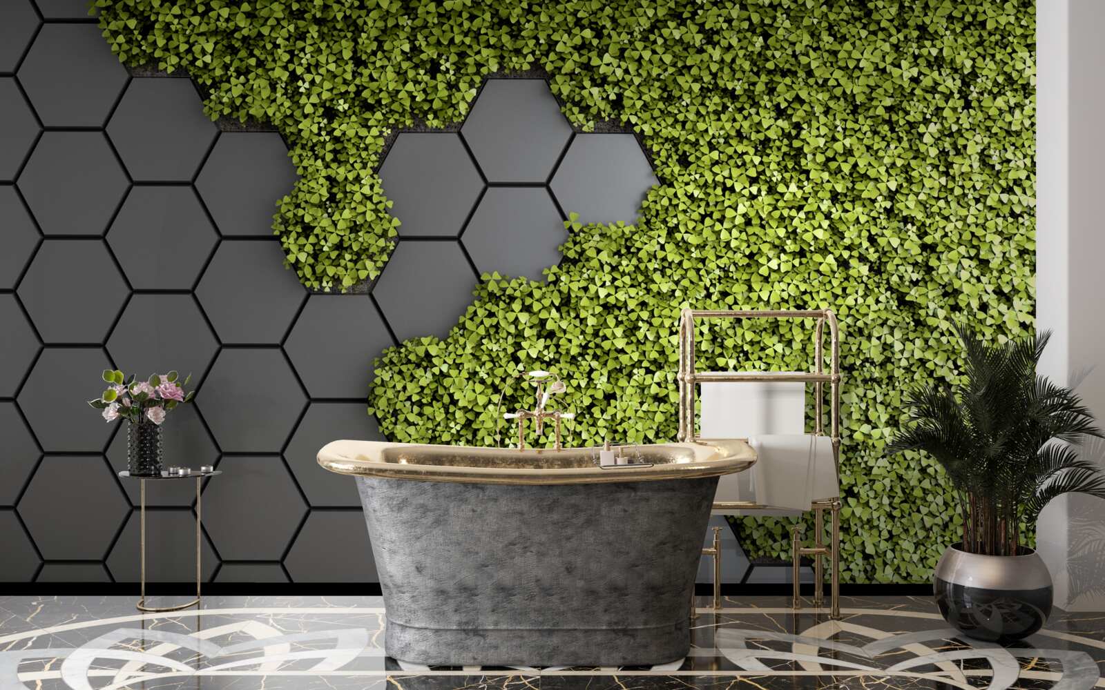 Fototapet piatra este acoperită cu mușchi verde