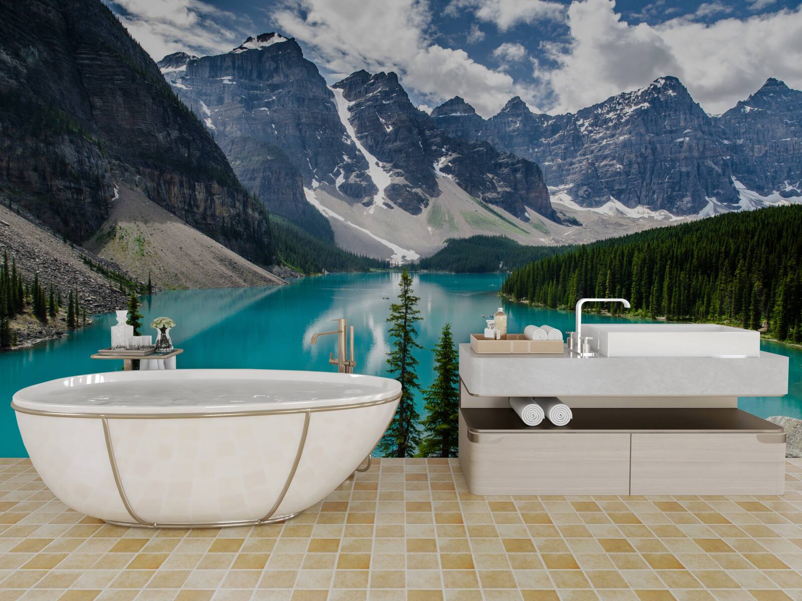 Fototapet albastrul pârâurilor de munte