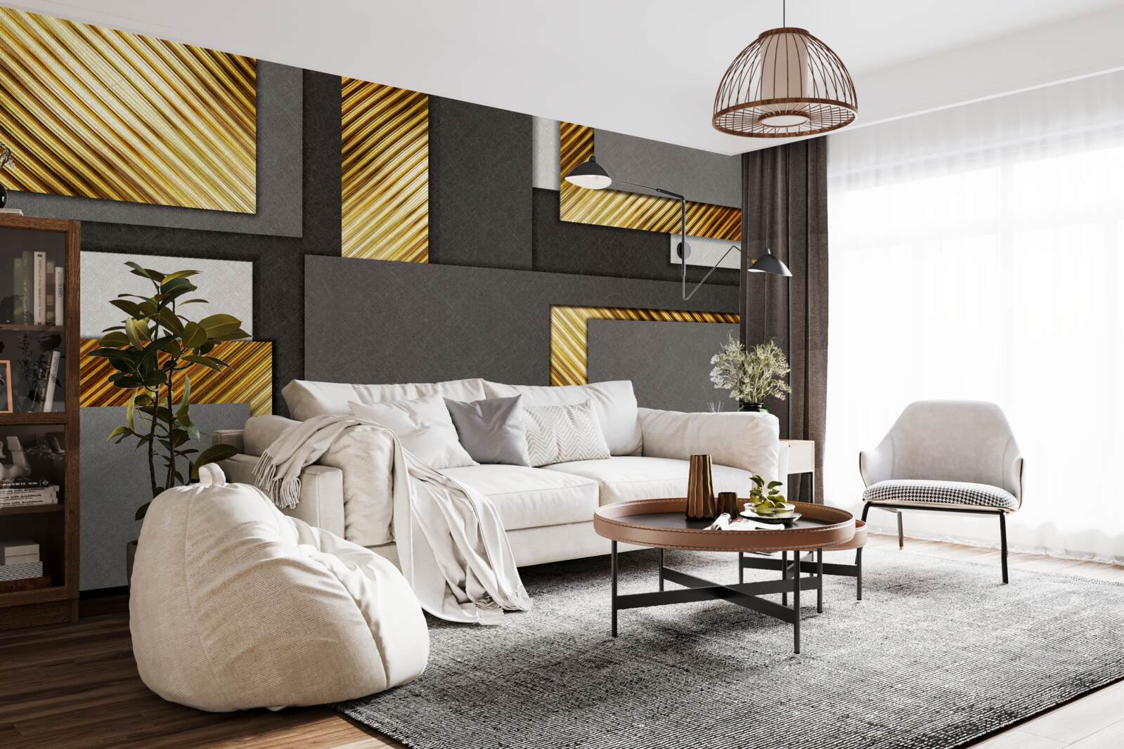 Fototapet distribuție proporțională ideală între dreptunghiuri