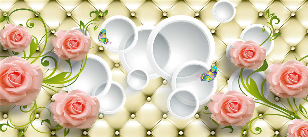 Fototapet mugurele de trandafir roz este frumos