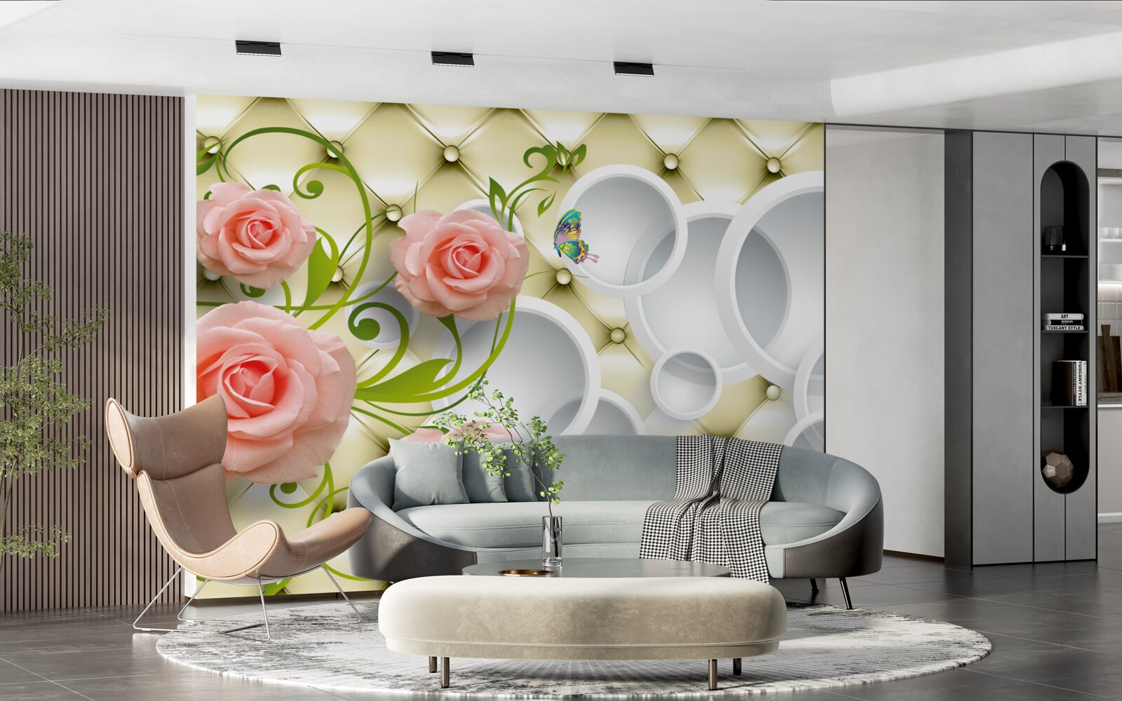 Fototapet mugurele de trandafir roz este frumos