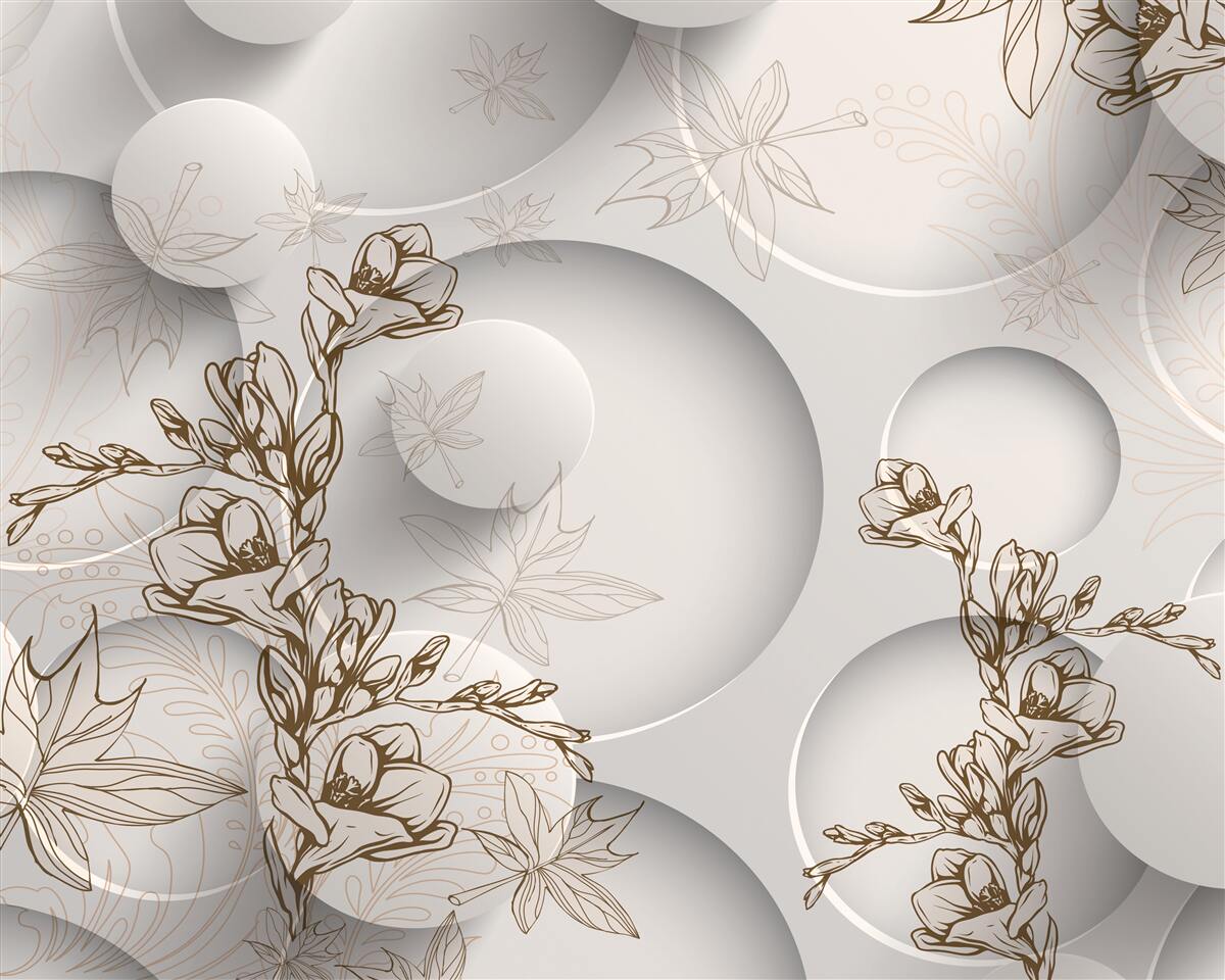 Fototapet magnoliile sunt albe și de formă rotundă