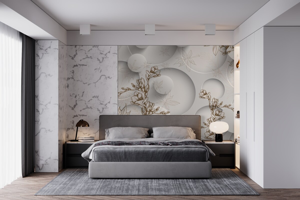 Fototapet magnoliile sunt albe și de formă rotundă