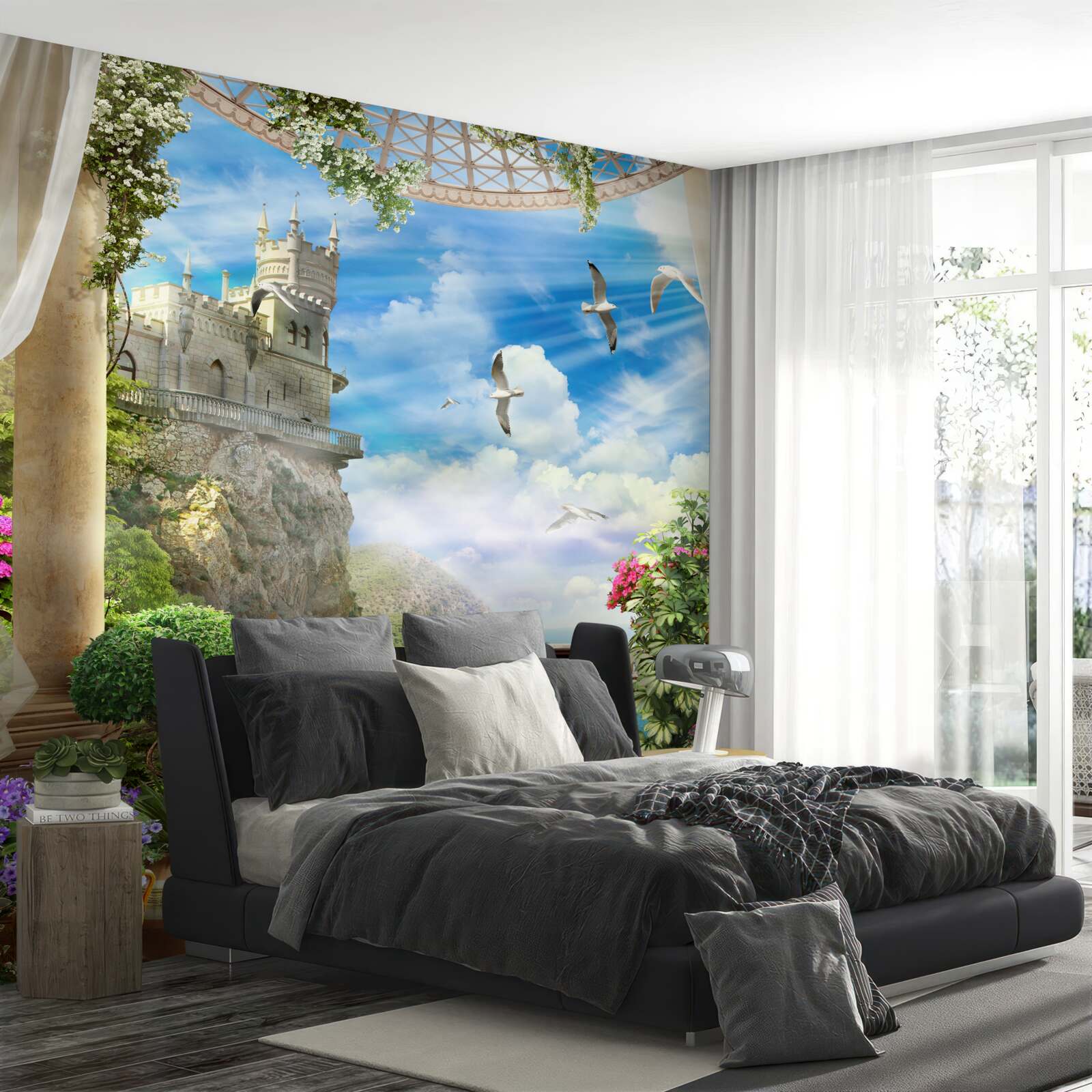 Fototapet terasă cu vedere la sanctuarul rândunicii