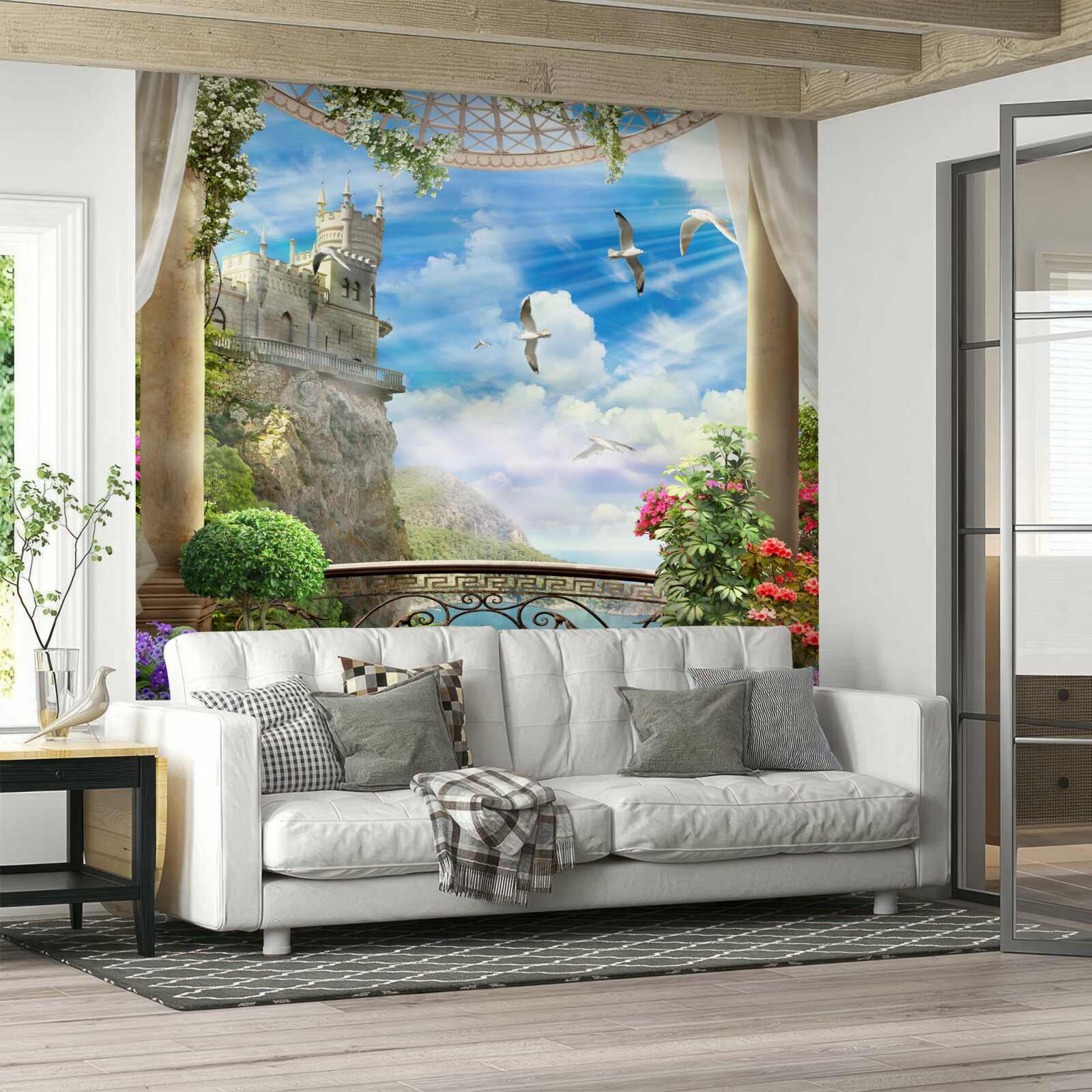 Fototapet terasă cu vedere la sanctuarul rândunicii