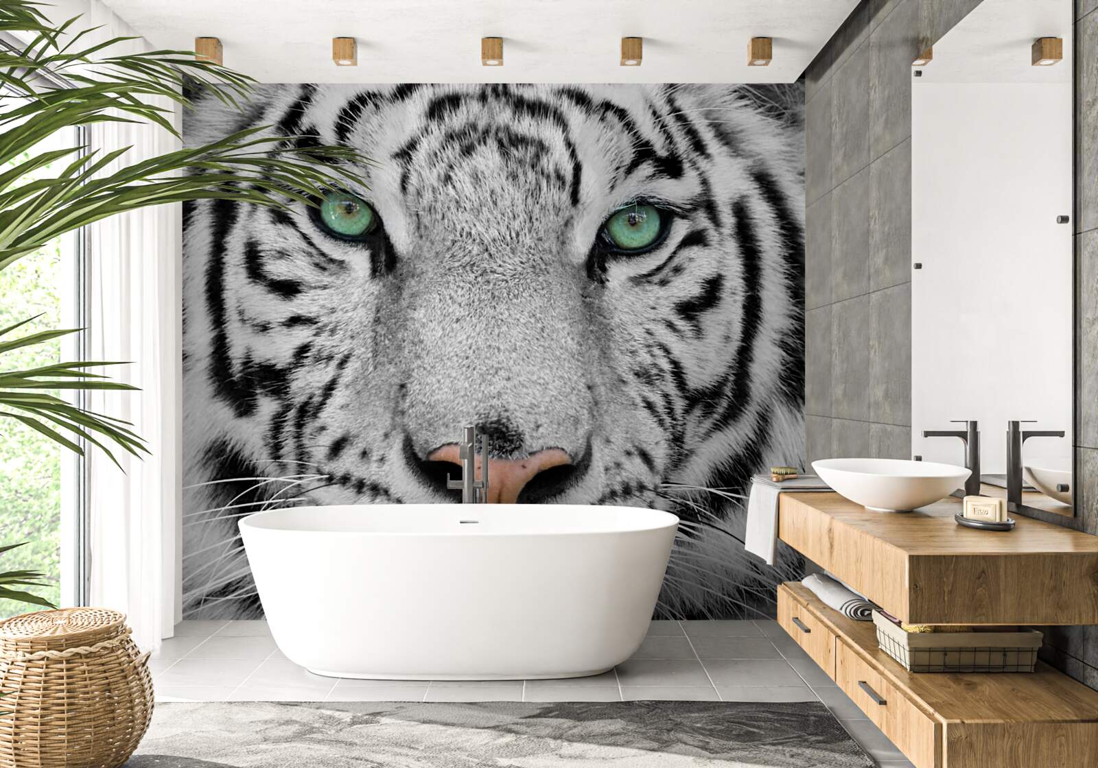 Fototapet magnificul tigru alb