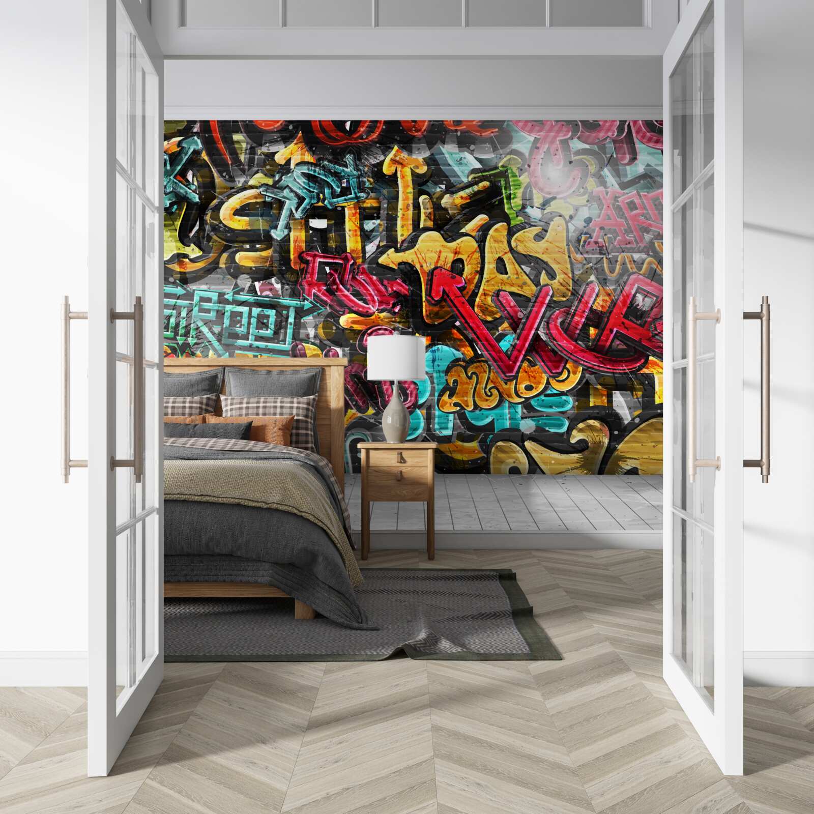 Fototapet curățarea graffiti-urilor de pe străzi