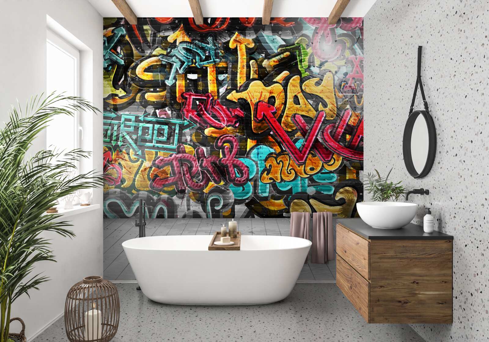 Fototapet curățarea graffiti-urilor de pe străzi