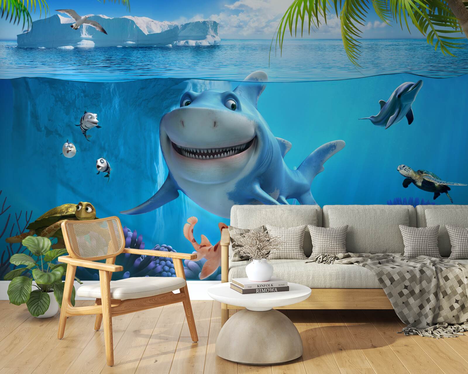 Fototapet locuitori animați ai lumii subacvatice