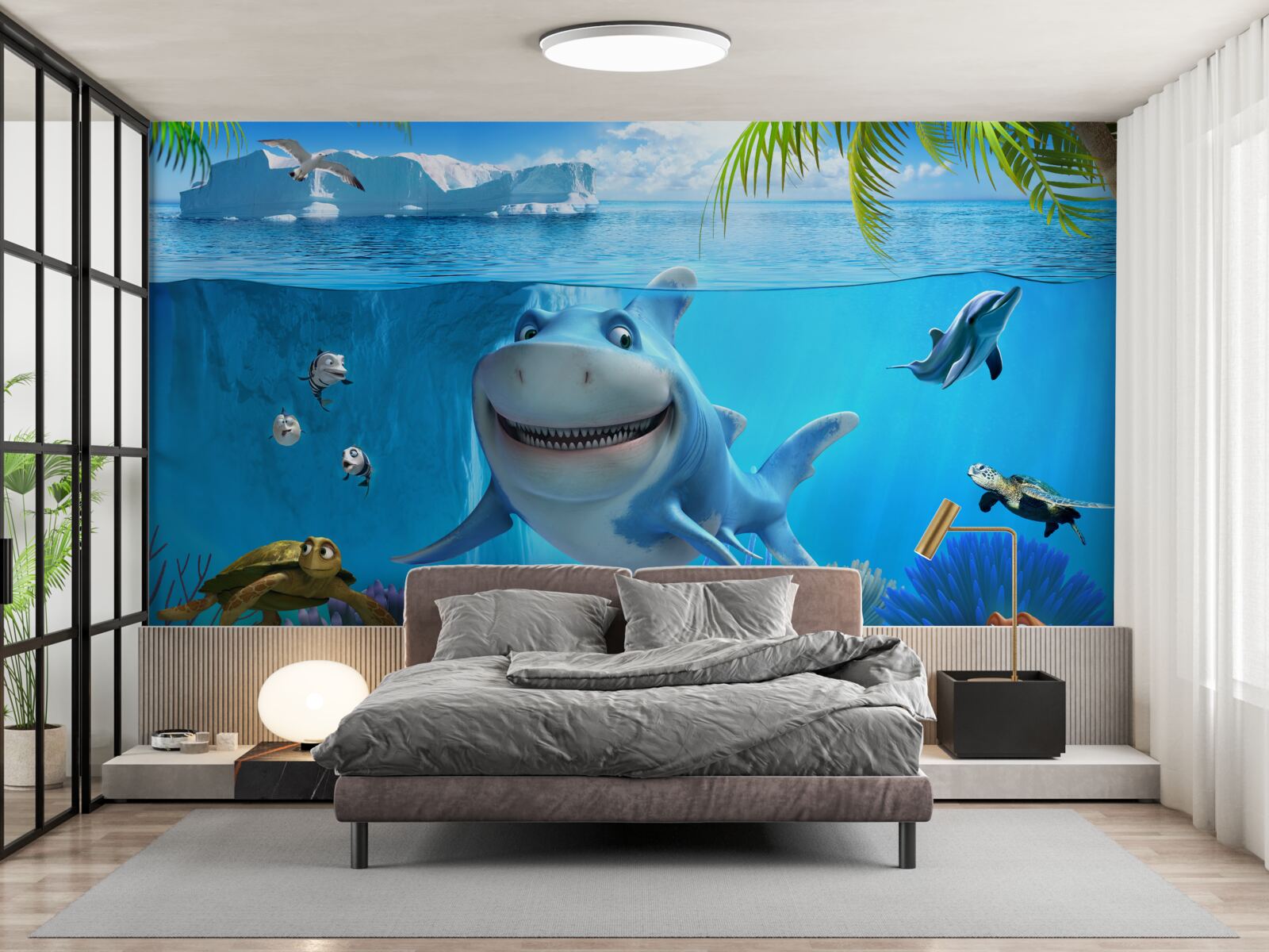 Fototapet locuitori animați ai lumii subacvatice