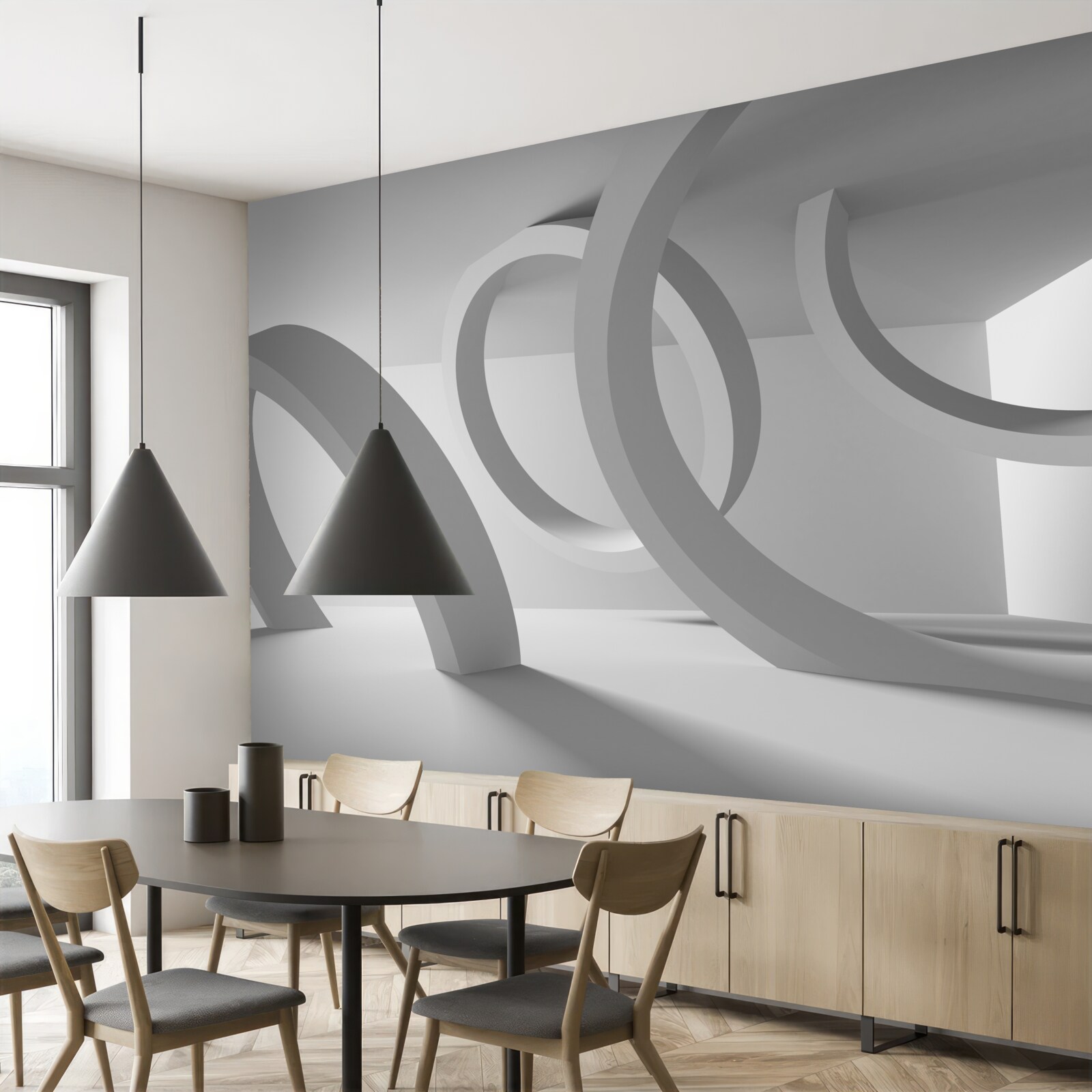 Fototapet Arce de rotunjime totală