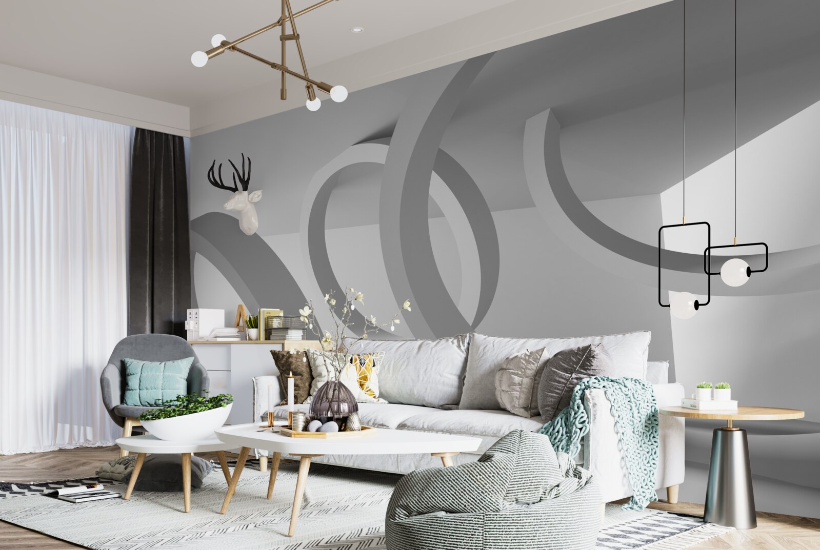 Fototapet Arce de rotunjime totală