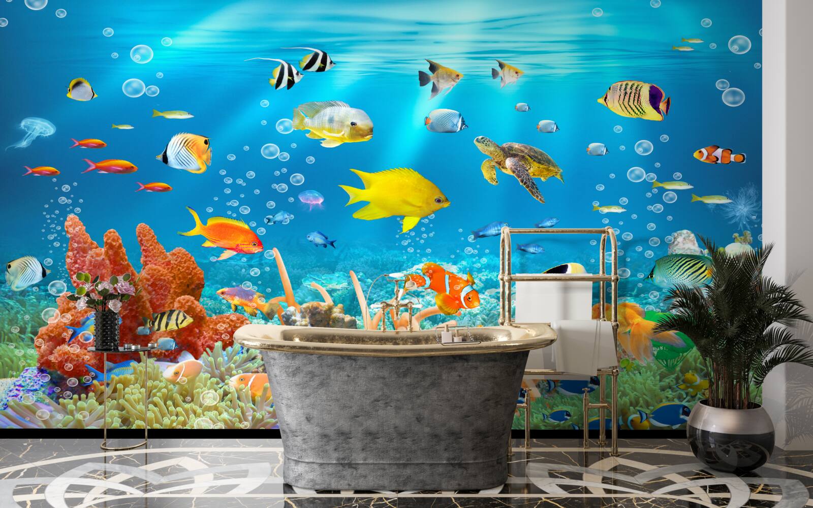 Fototapet lumea fascinantă de sub apă