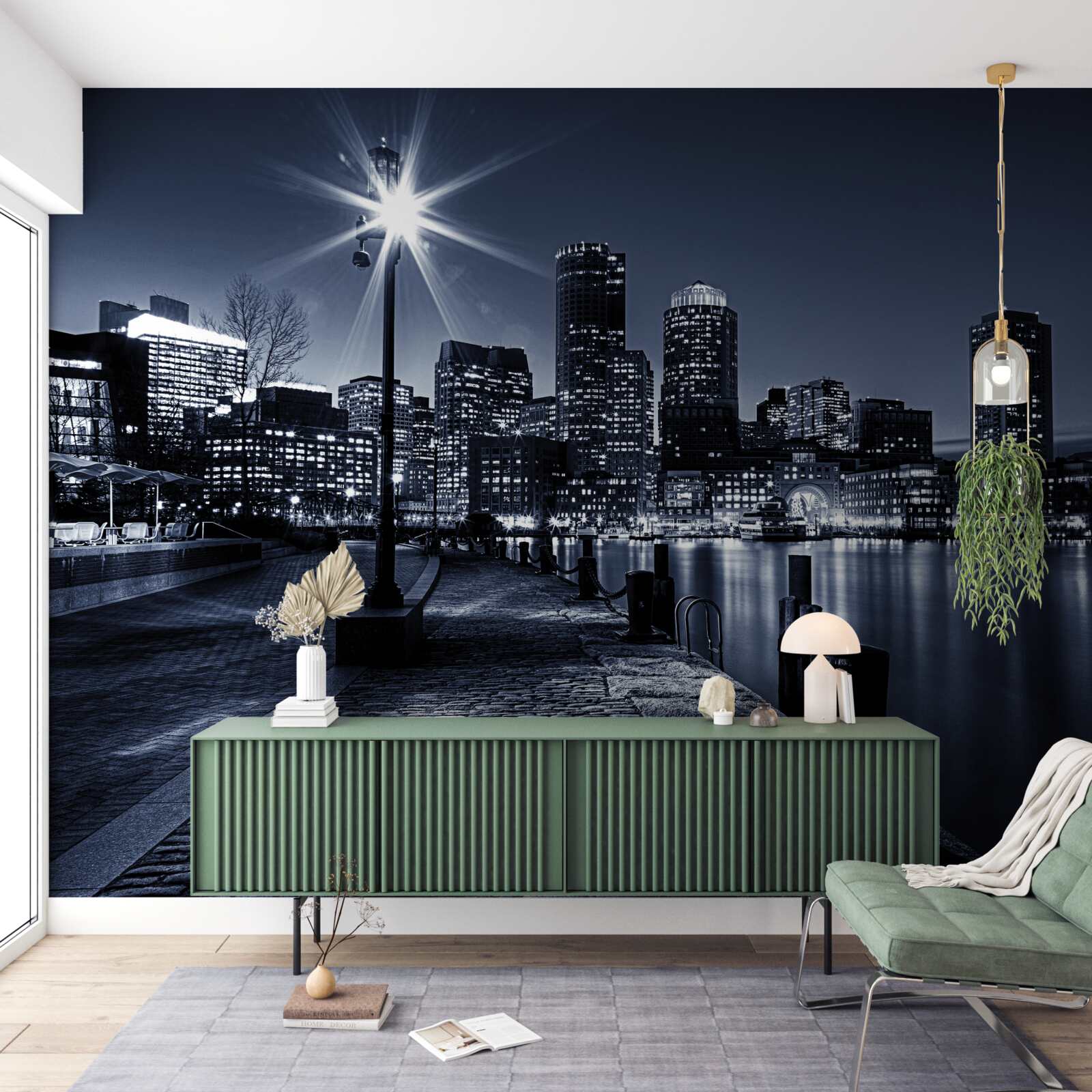 Fototapet faleza orașului este pustie