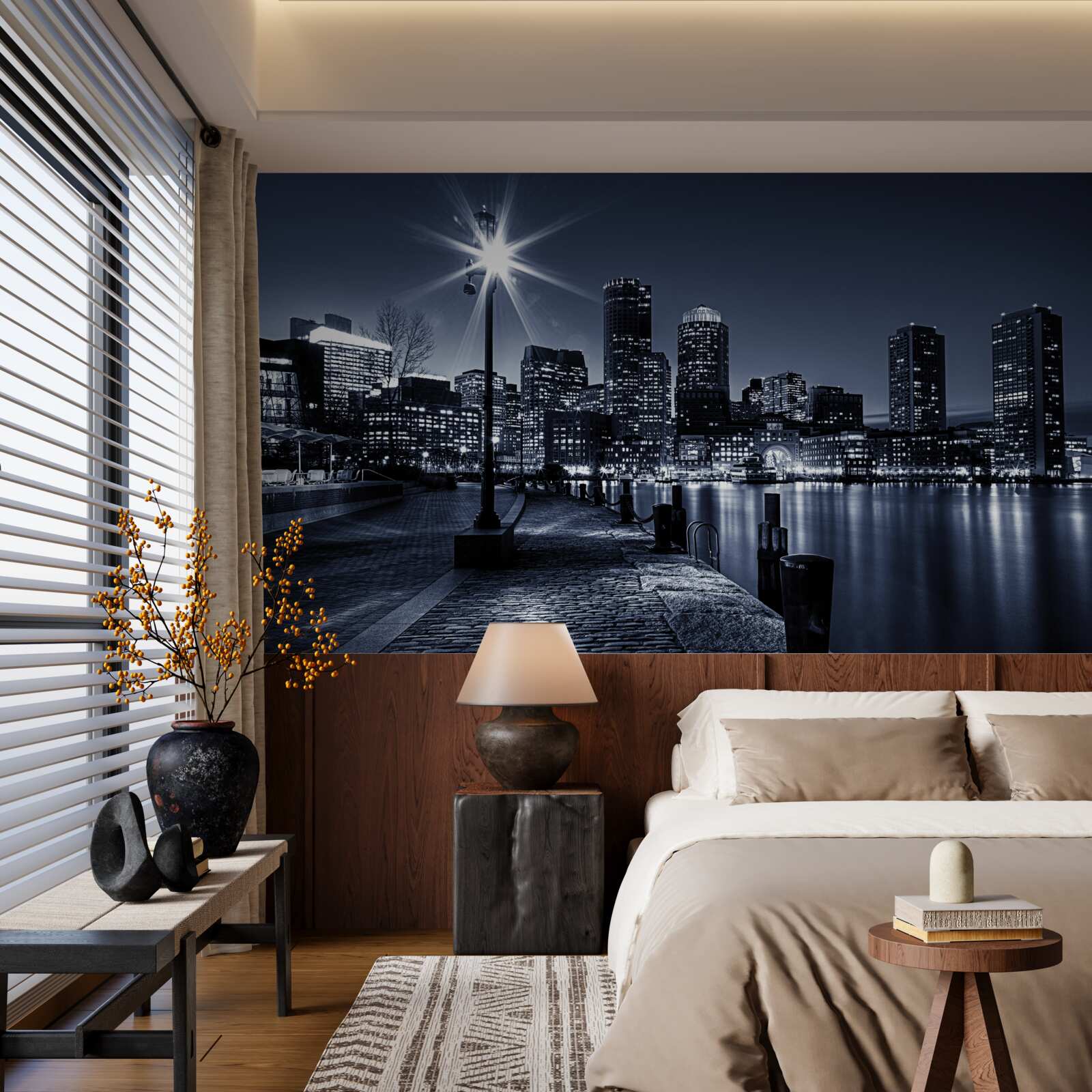 Fototapet faleza orașului este pustie