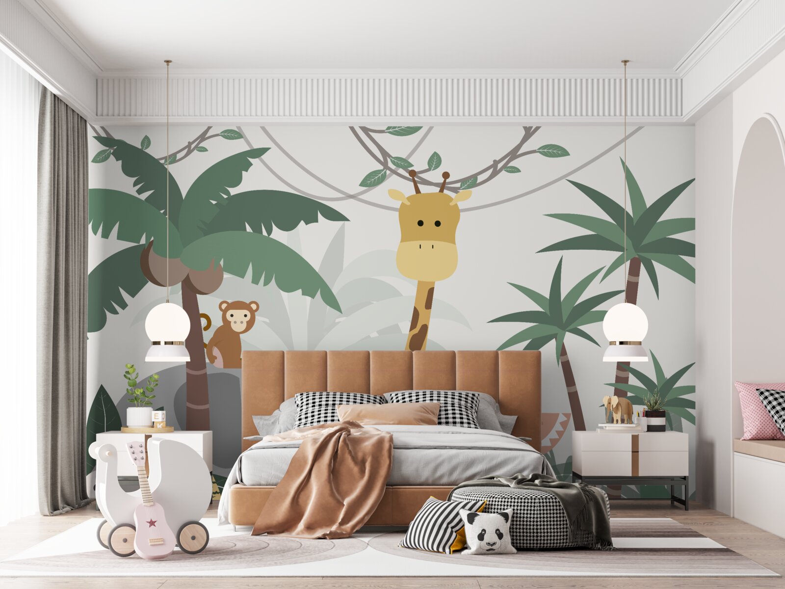 Fototapet călătorie animată cu animale sălbatice