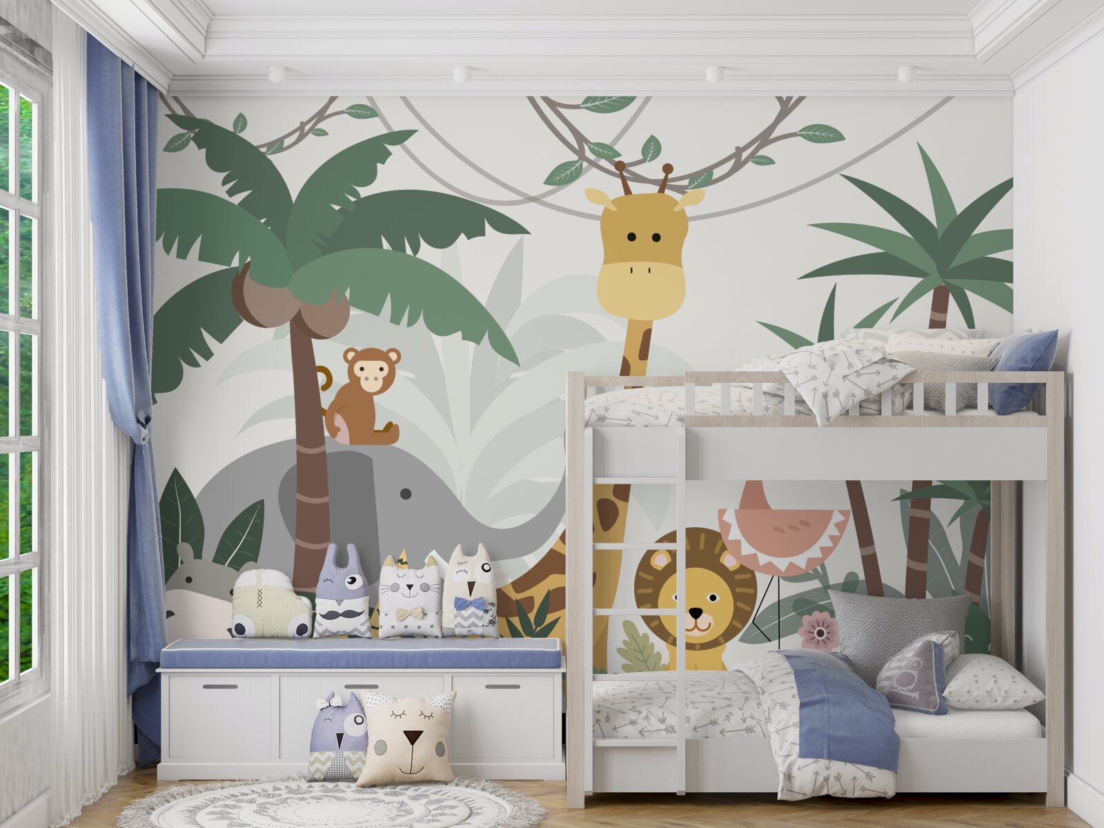 Fototapet călătorie animată cu animale sălbatice