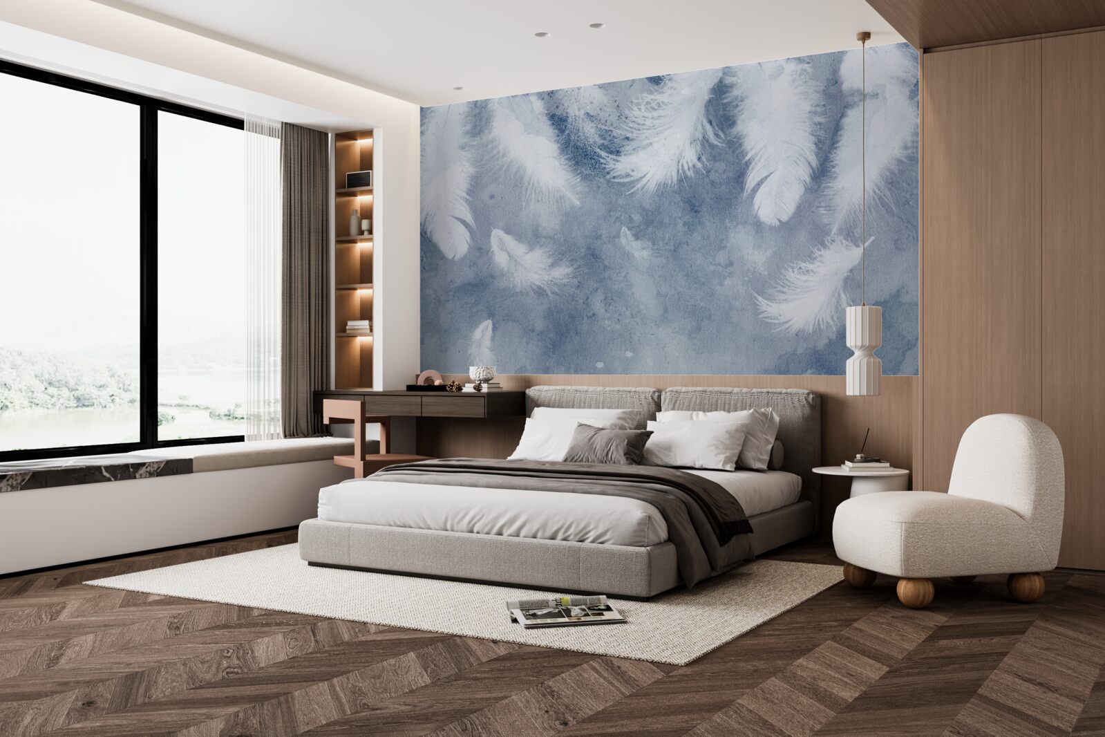 Fototapet pene moi și lejere