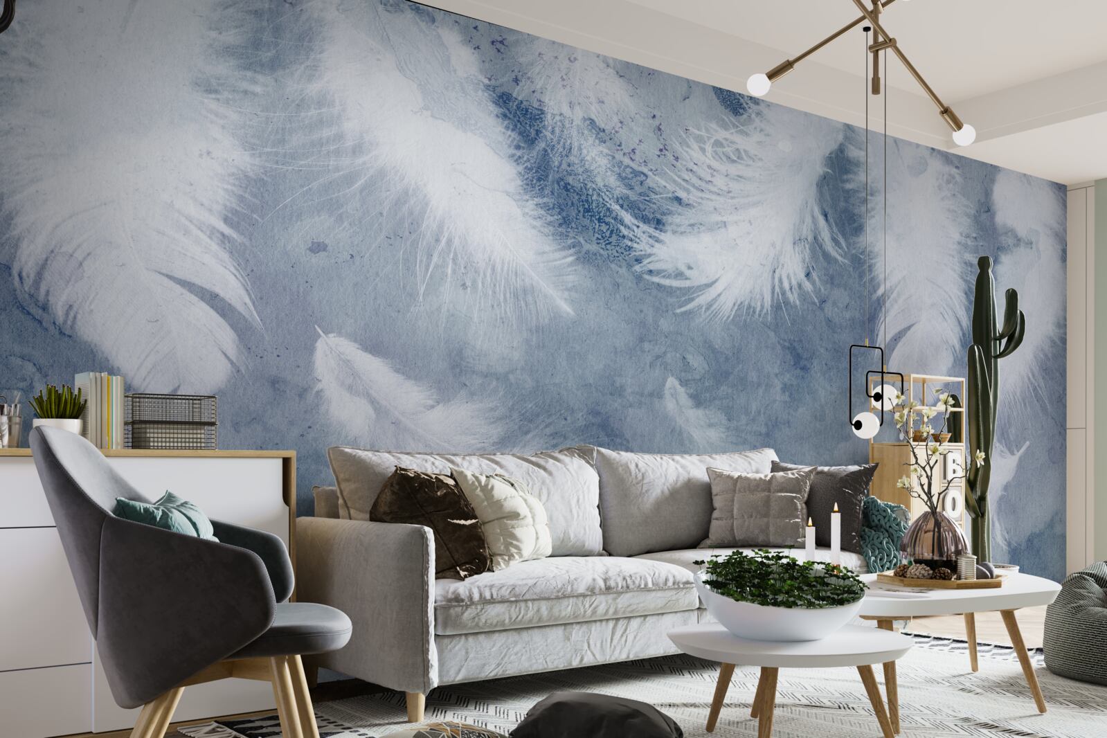 Fototapet pene moi și lejere