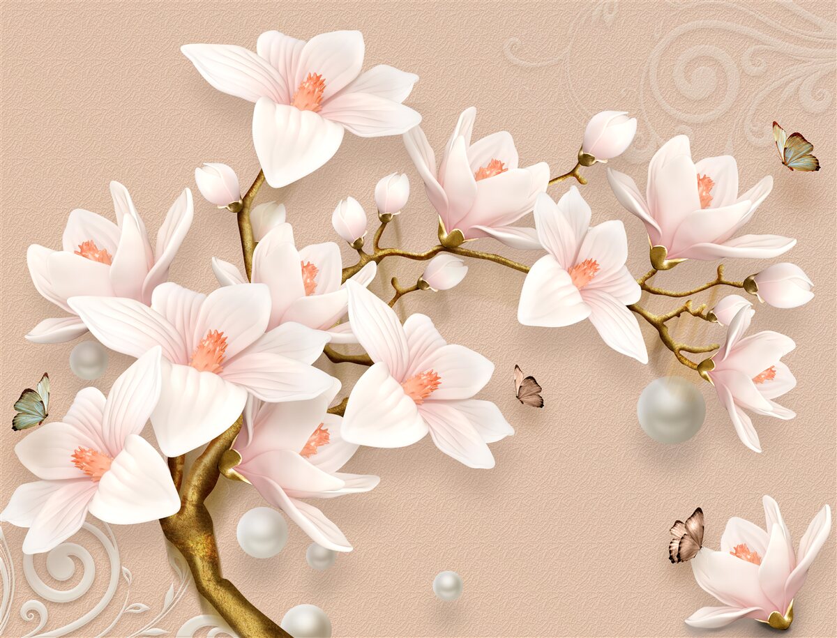 Fototapet muguri moi pe o bază roz