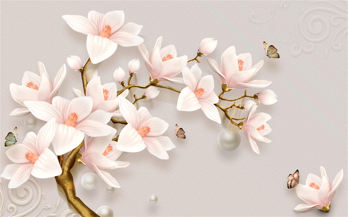 Fototapet muguri pe o tulpină aurie