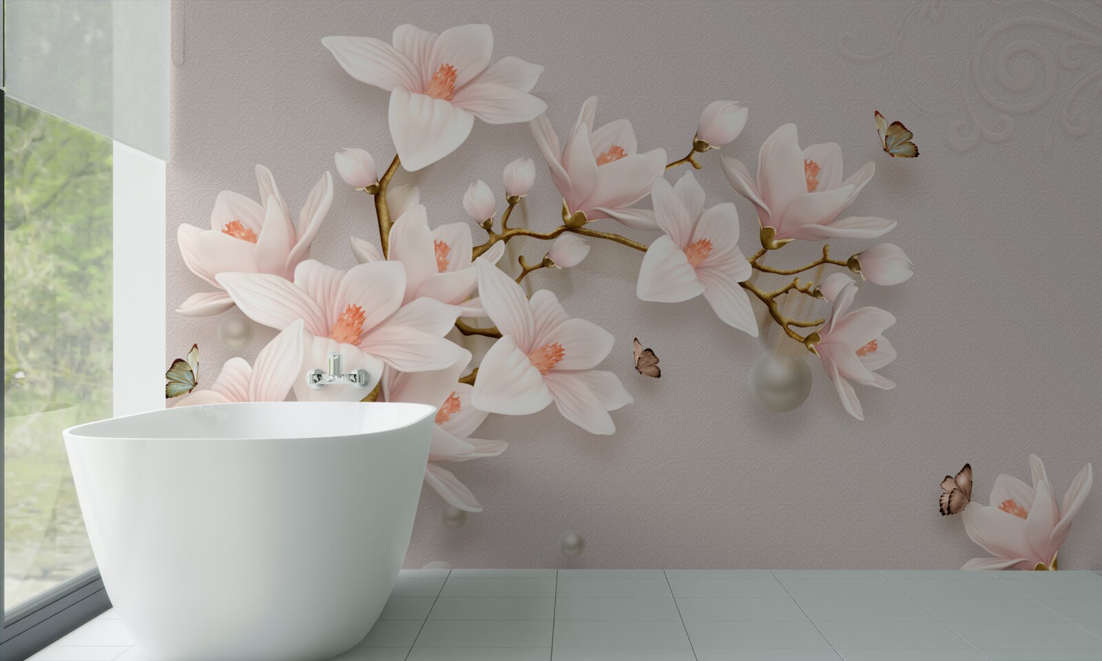 Fototapet muguri pe o tulpină aurie