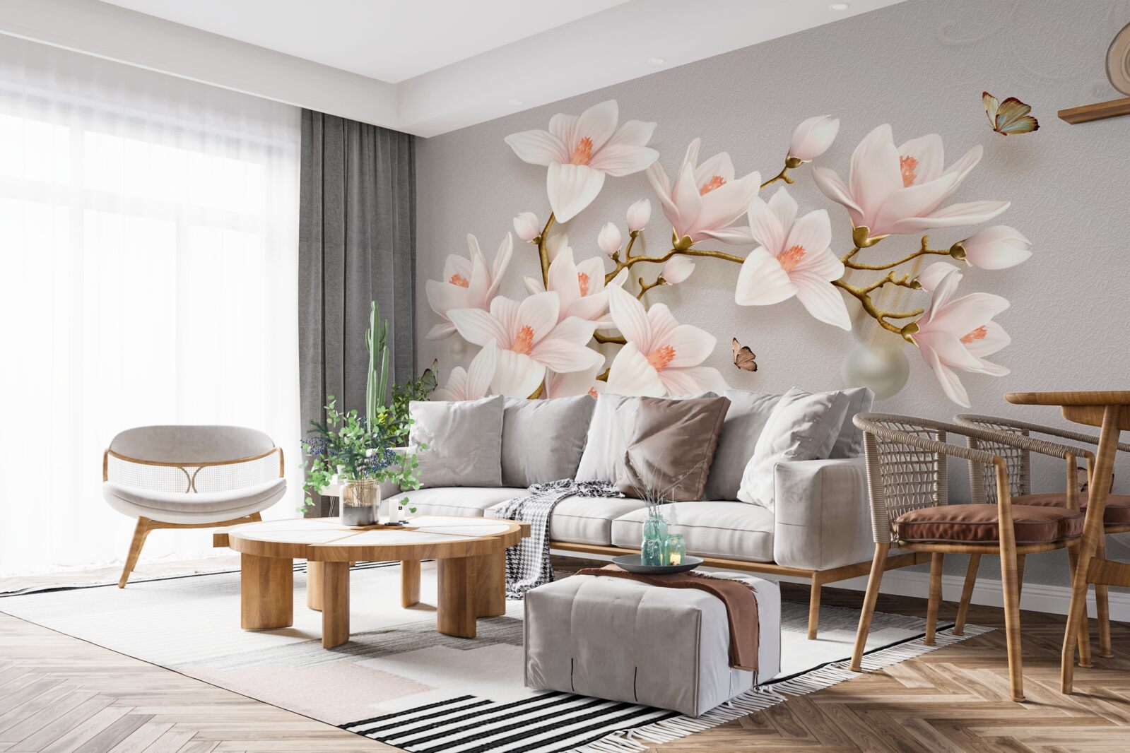 Fototapet muguri pe o tulpină aurie