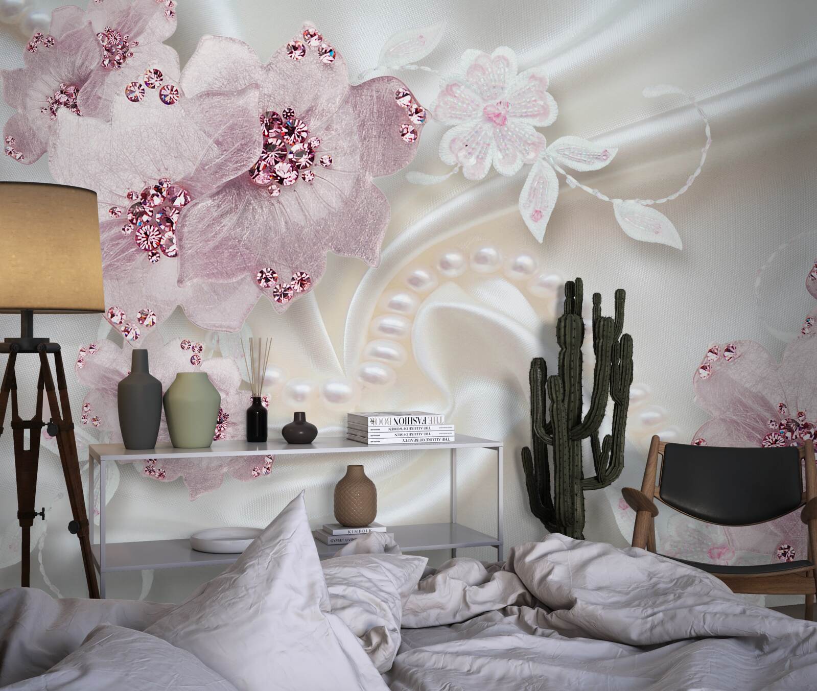 Fototapet moale purpuriu textile fleece pe mătase