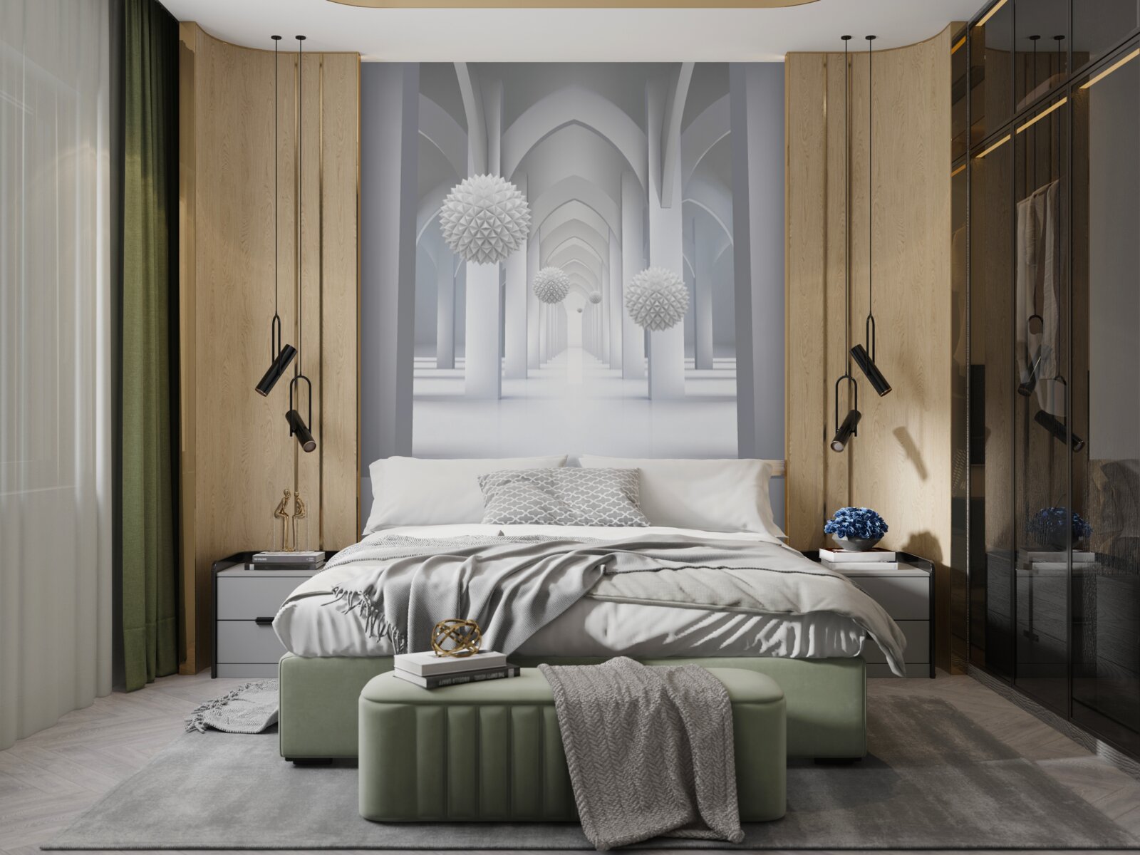 Fototapet coloane gotice abstracte