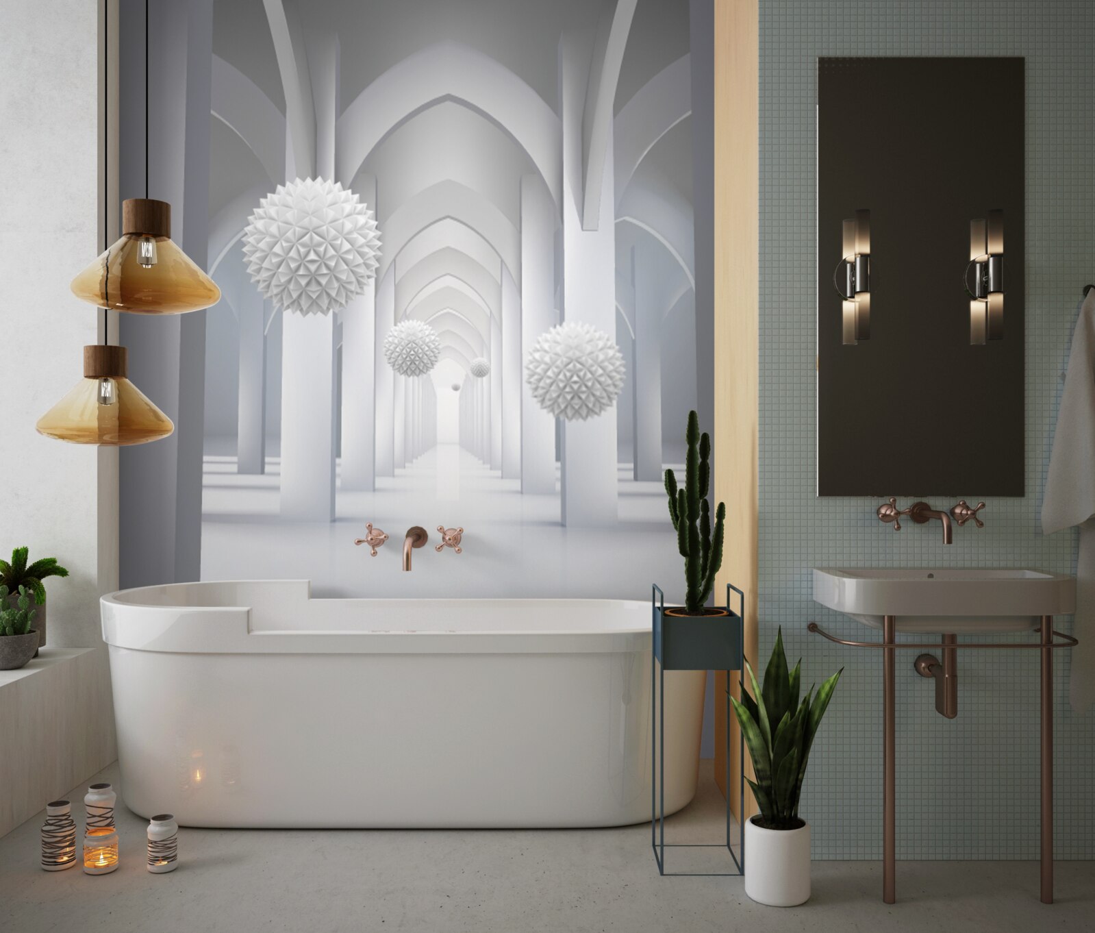 Fototapet coloane gotice abstracte