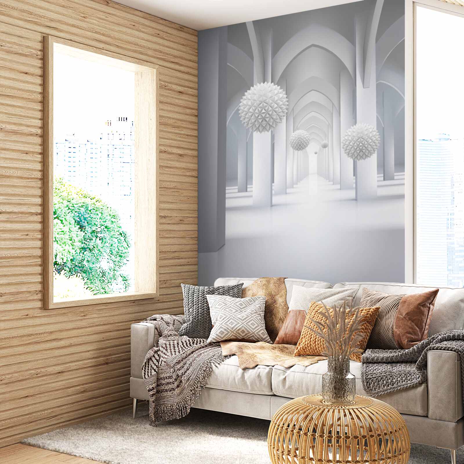 Fototapet coloane gotice abstracte