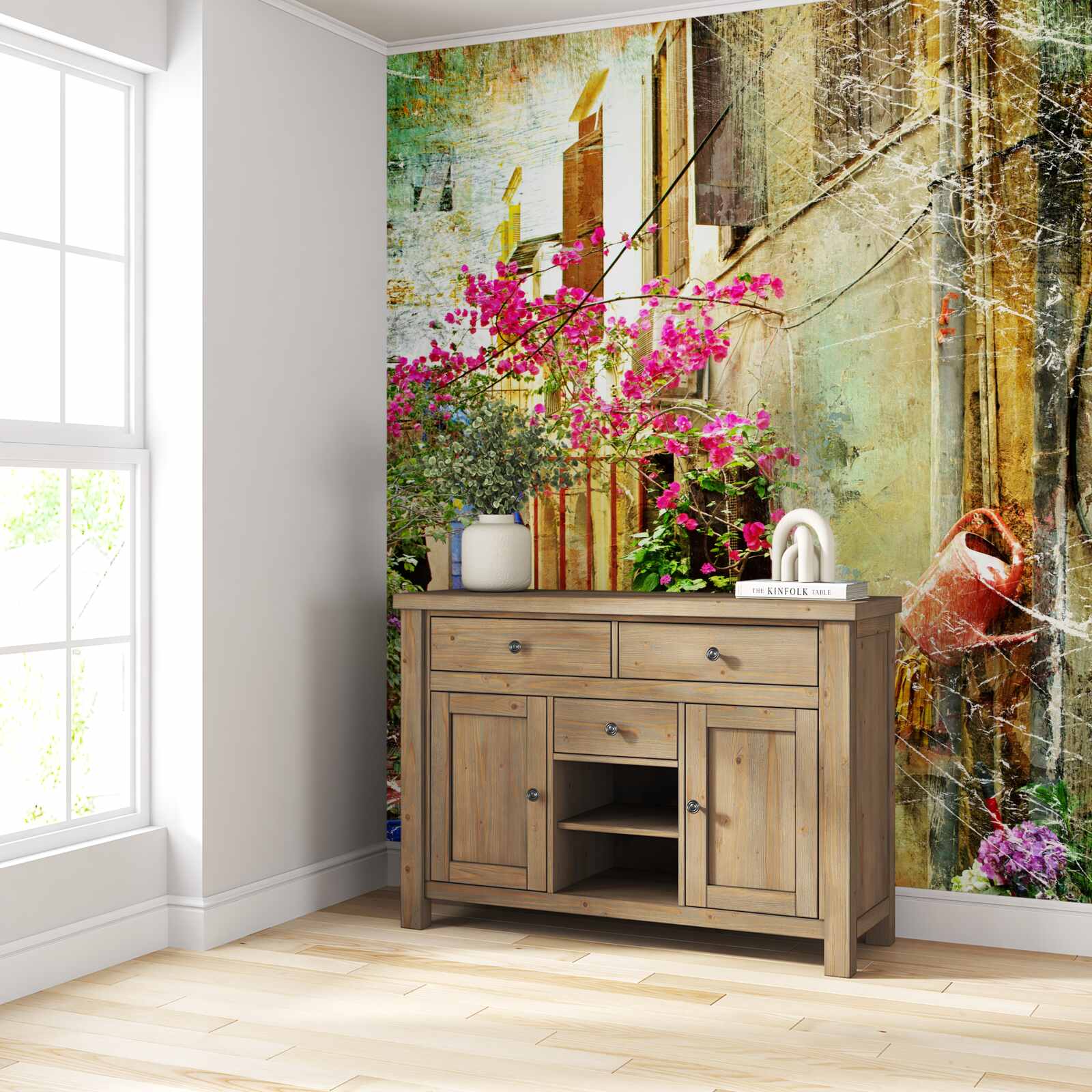 Fototapet curte confortabilă pentru oaspeți