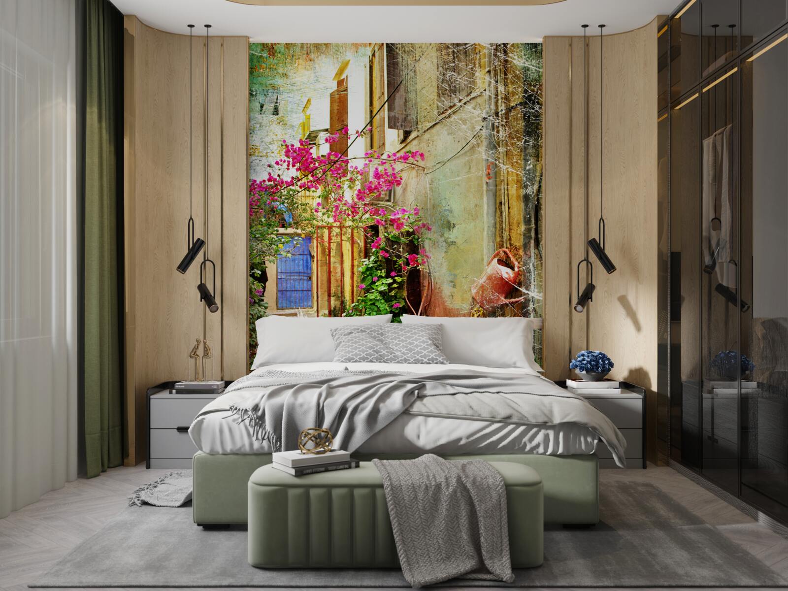 Fototapet curte confortabilă pentru oaspeți