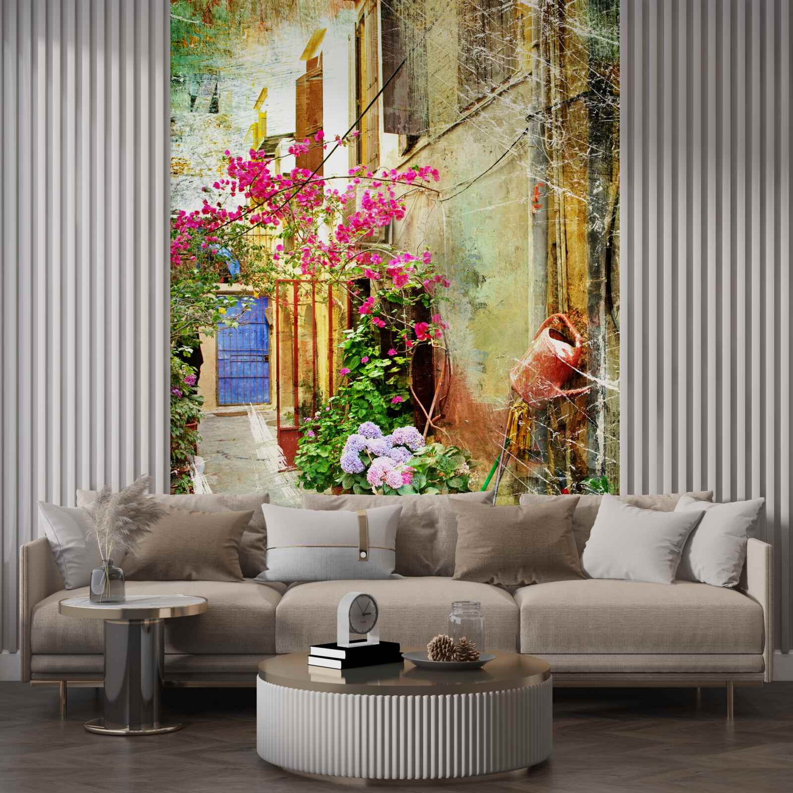 Fototapet curte confortabilă pentru oaspeți