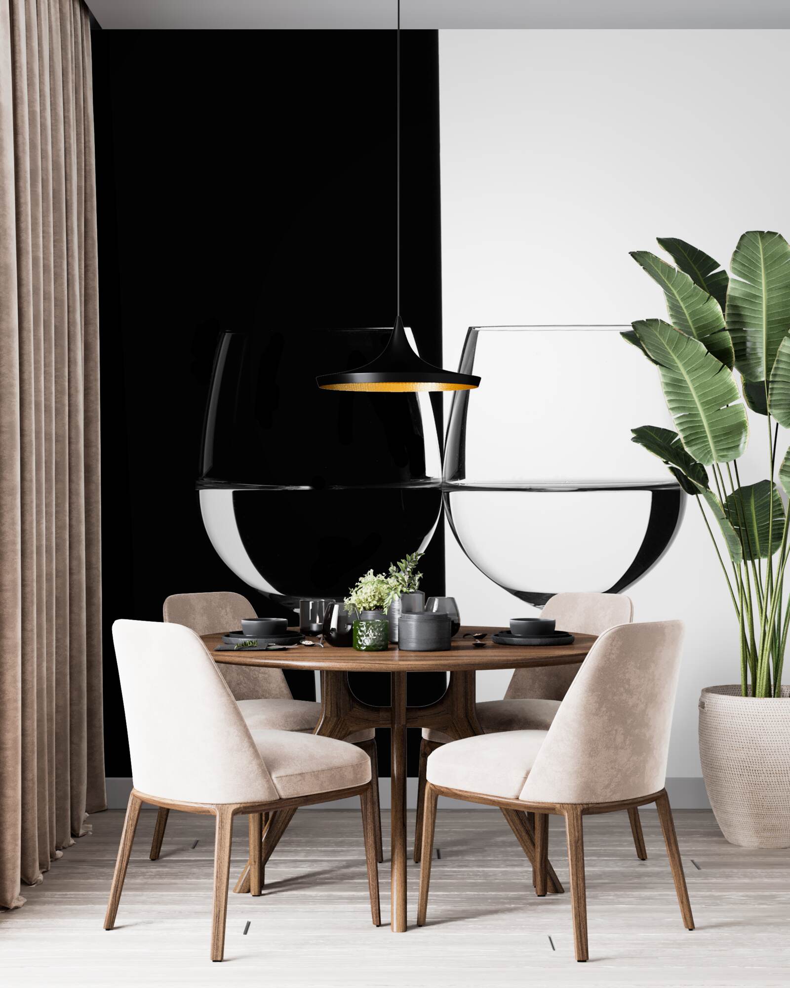 Fototapet ochelari pe fundal deschis și închis