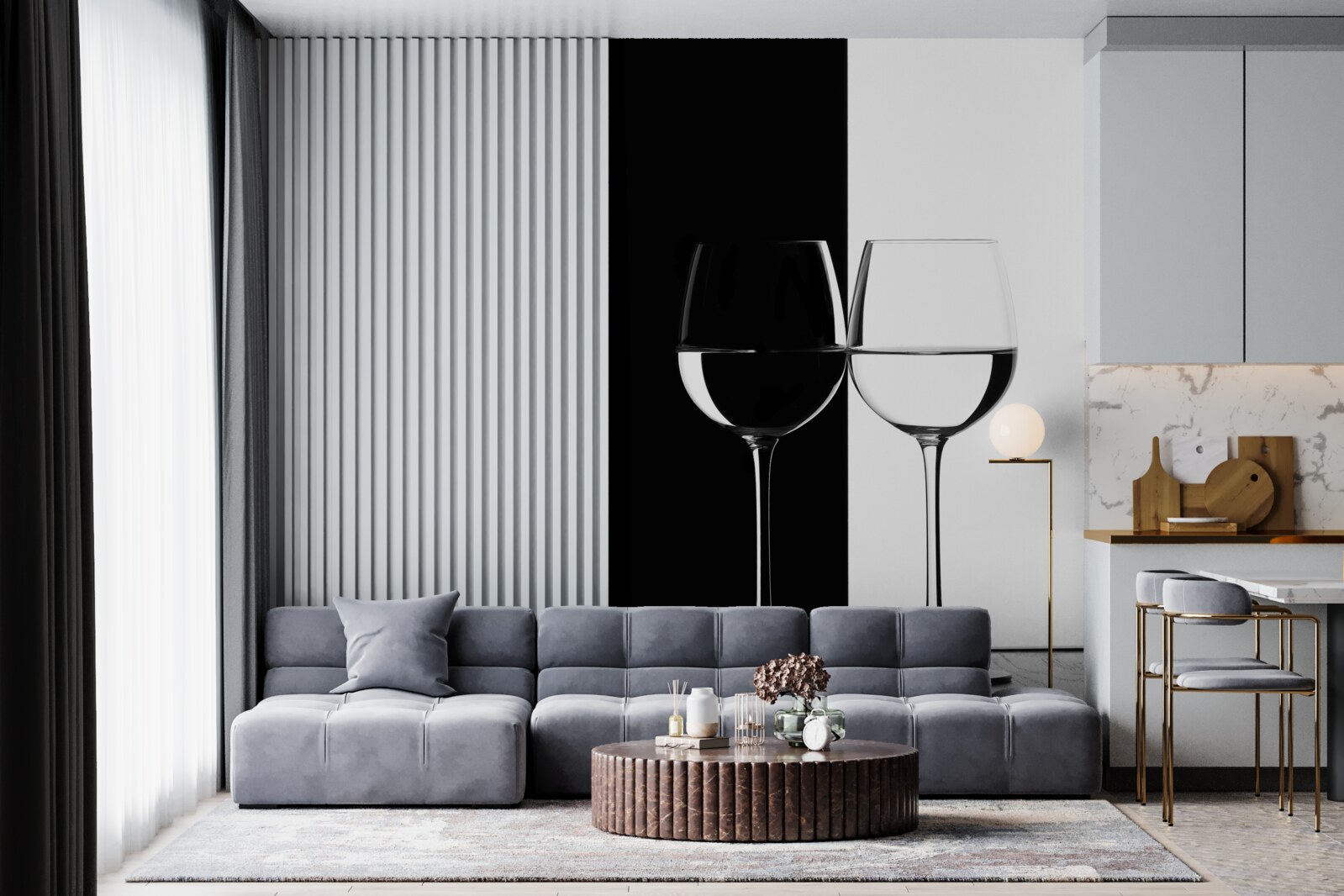 Fototapet ochelari pe fundal deschis și închis