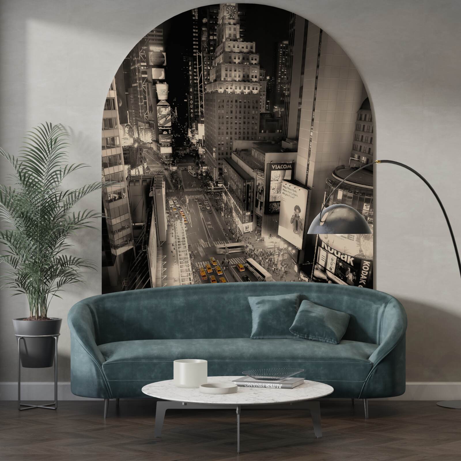 Fototapet times square și taxiurile galbene